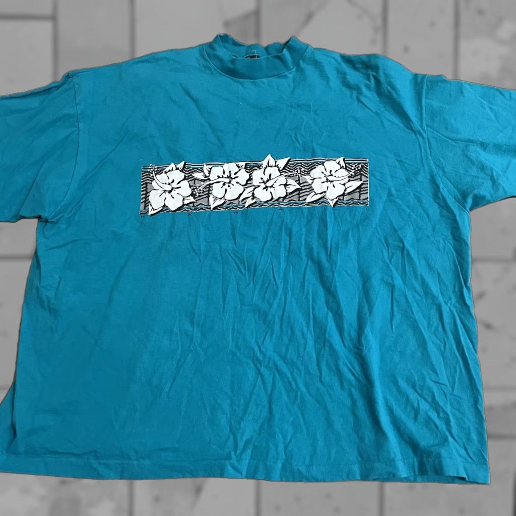 Vintage VINTAGE BVD Tee Floral Graphic Blue Stitch Mens 3XLT Big & Tall Size US XXL / EU 58 / 5 - 1 Thumbnail