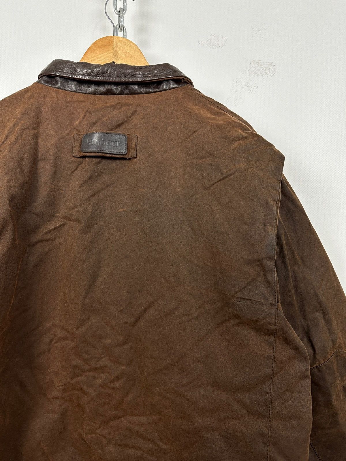 Barbour Vintage Barbour Bushman Brown Waxed Heavy Coat Jacket Size US XL / EU 56 / 4 - 18 Thumbnail