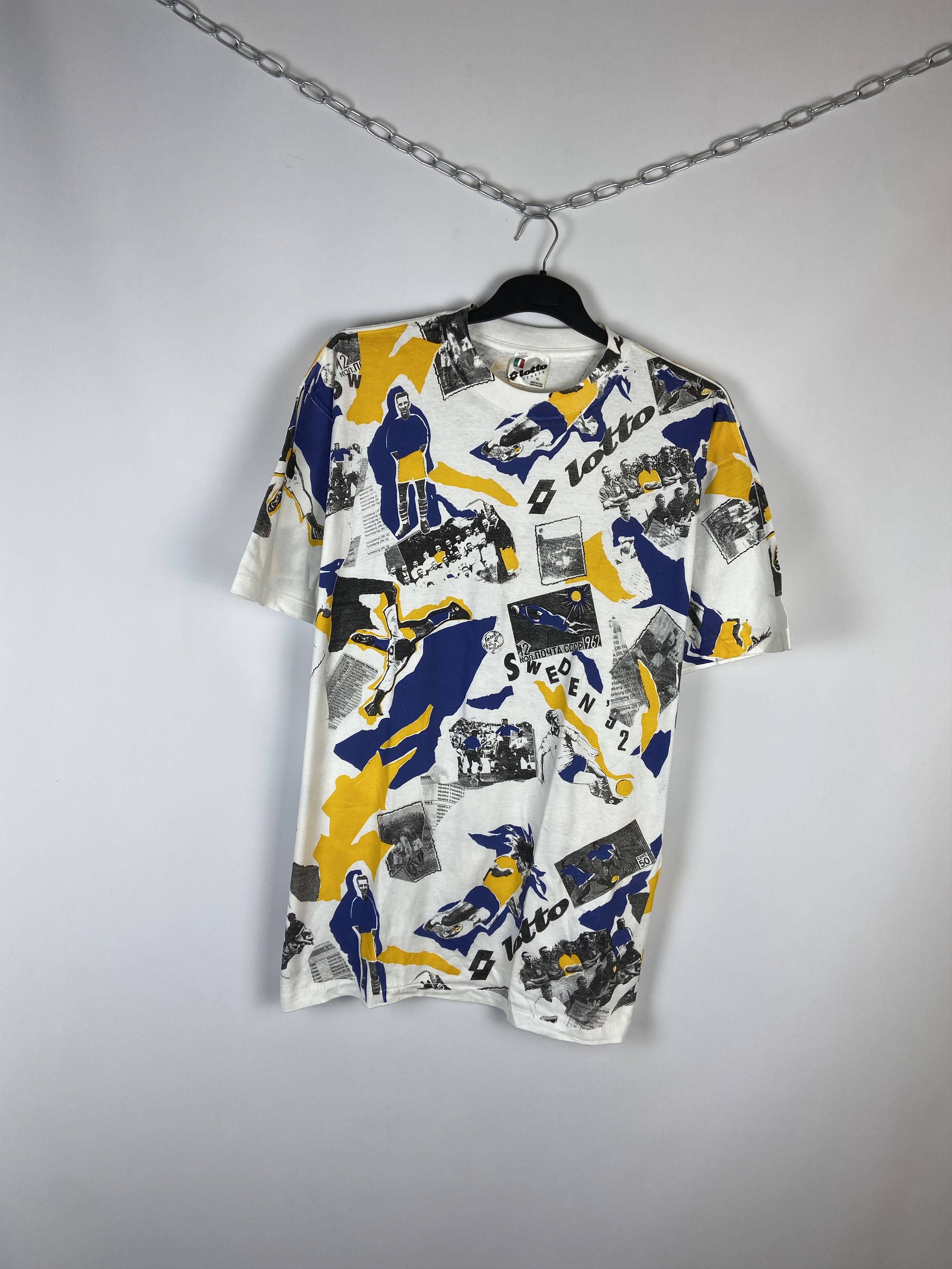 Lotto Sport Vintage Lotto Sweden 1992 soccer print tee Size US XL / EU 56 / 4 - 2 Thumbnail