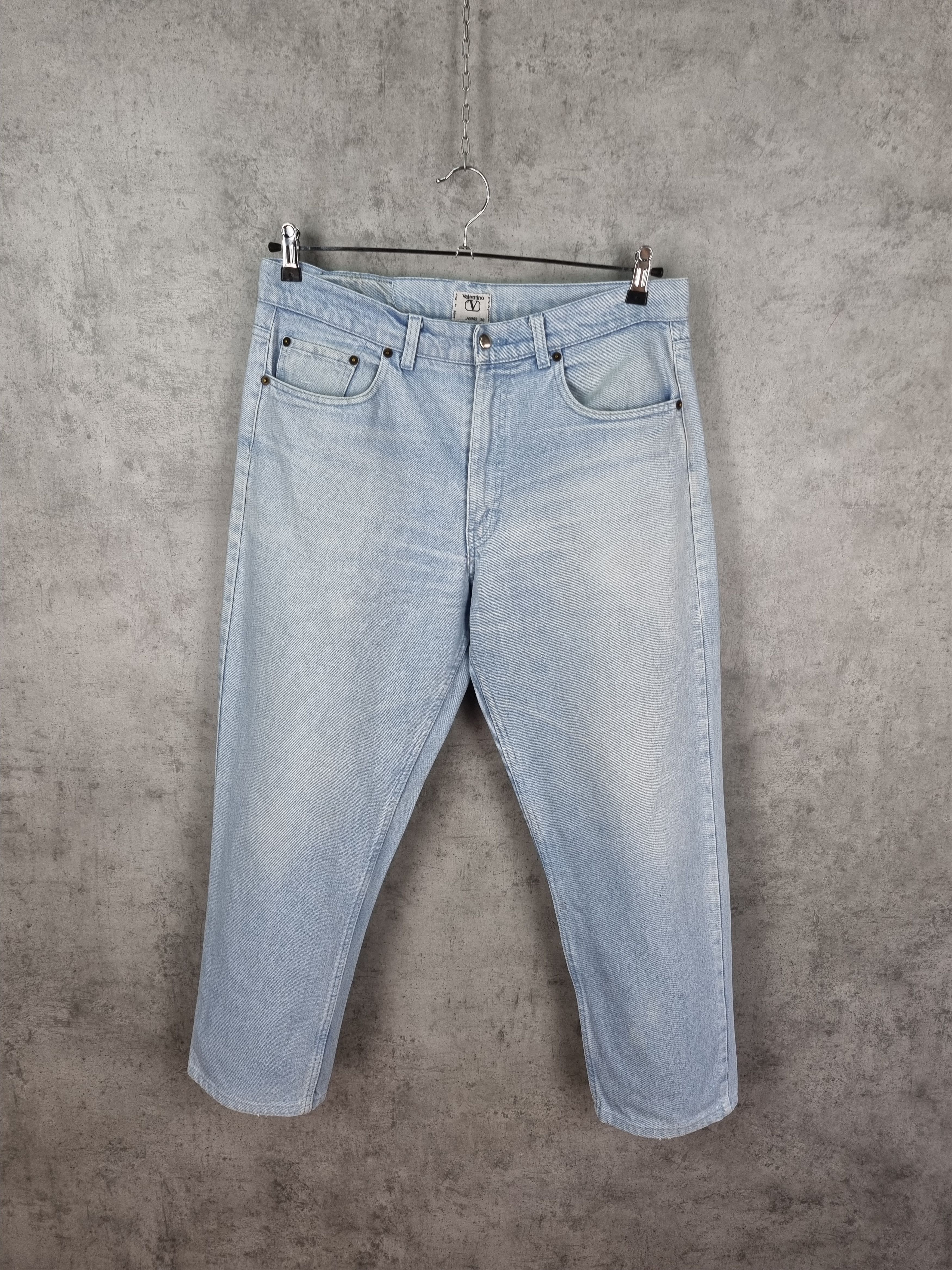 Gianni Valentino × Valentino 80s Vintage VALENTINO Bootcut Cropped Jeans Size US 33 - 2 Thumbnail