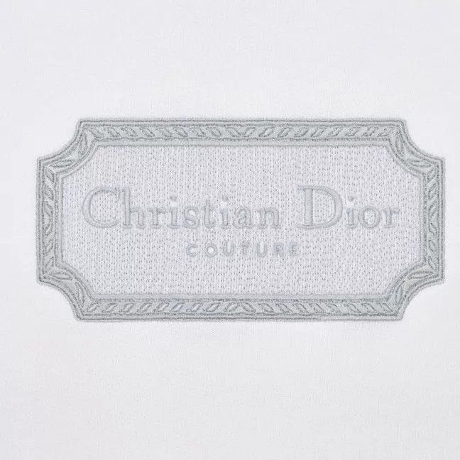 Dior Dior CD Embroidered Logo White Crewneck Sweatshirt L Size US L / EU 52-54 / 3 - 5 Thumbnail