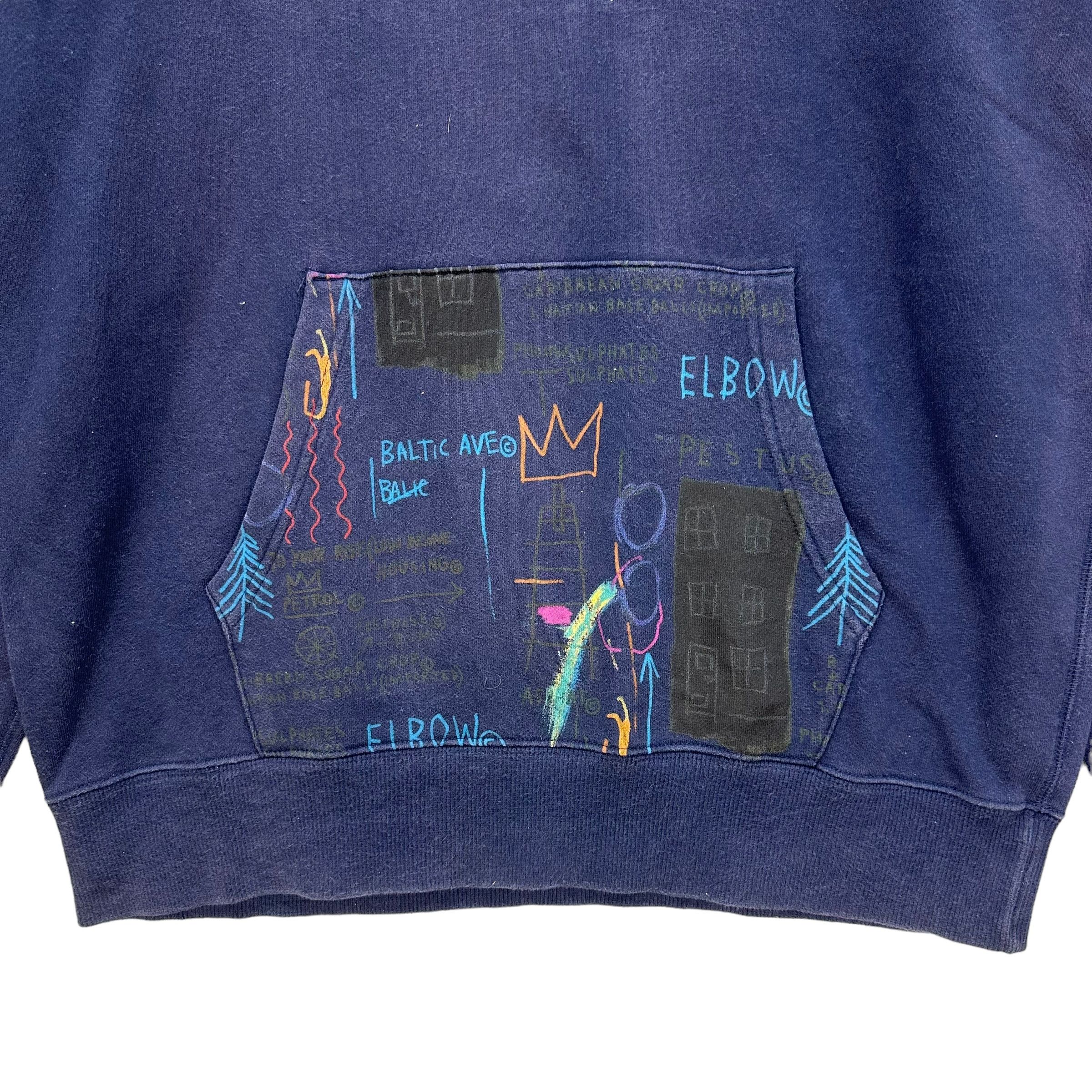 Japanese Brand JEAN MICHEL BASQUIAT BIG LOGO PULLOVER HOODIES #8707-021 Size US XL / EU 56 / 4 - 4 Thumbnail