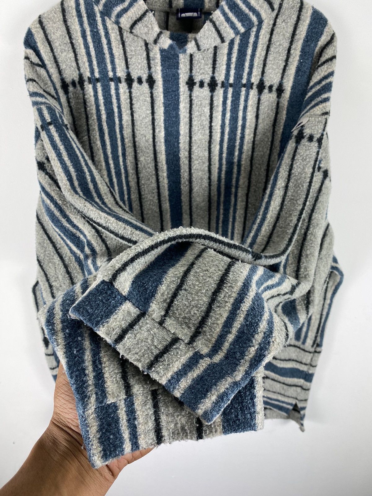 Ellesse Vintage 90’s Ellesse Striped Fleece Sweater Pullover Size US L / EU 52-54 / 3 - 9 Thumbnail