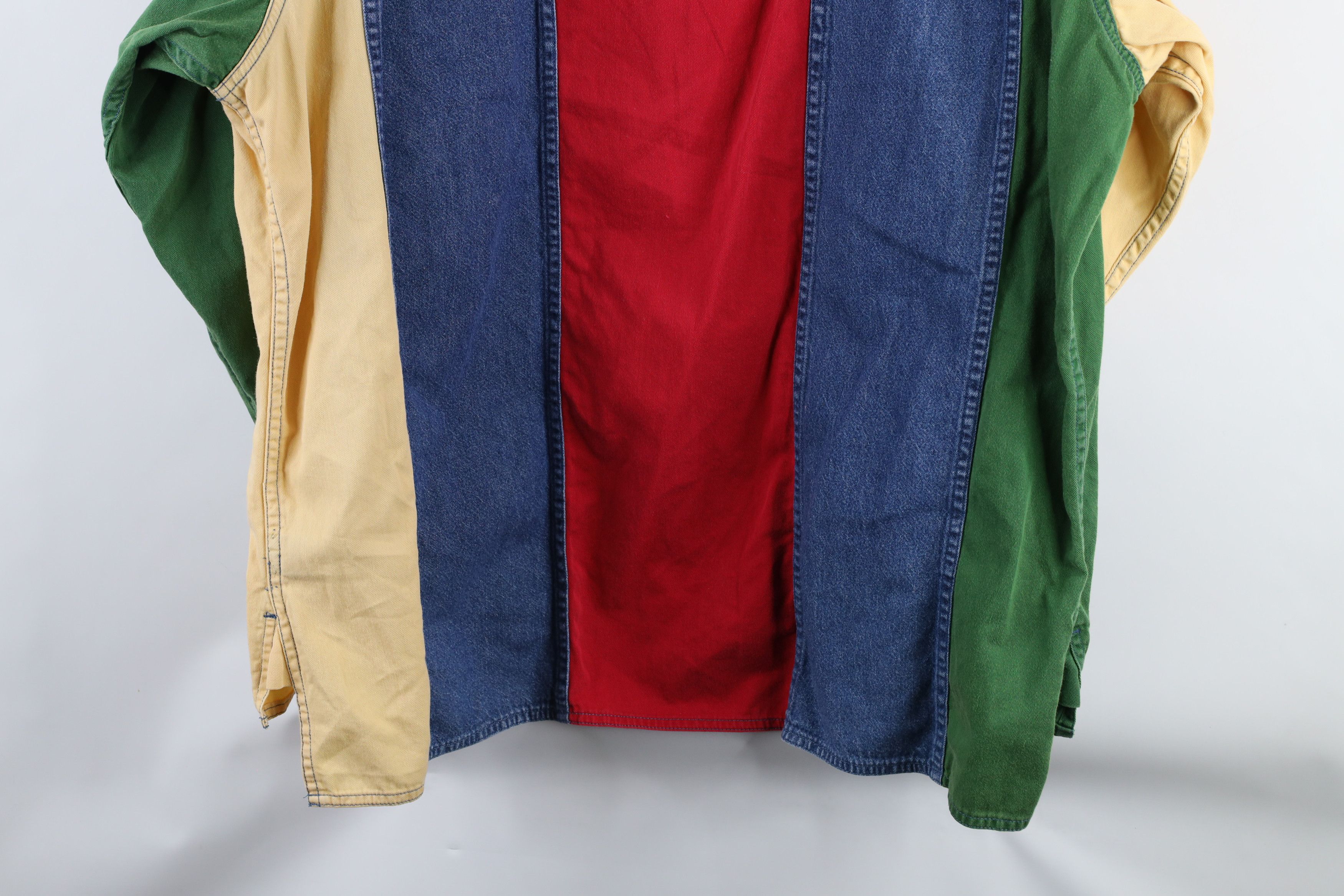 Vintage Vintage 90s Streetwear Striped Denim Pullover Polo Shirt Size US L / EU 52-54 / 3 - 11 Thumbnail