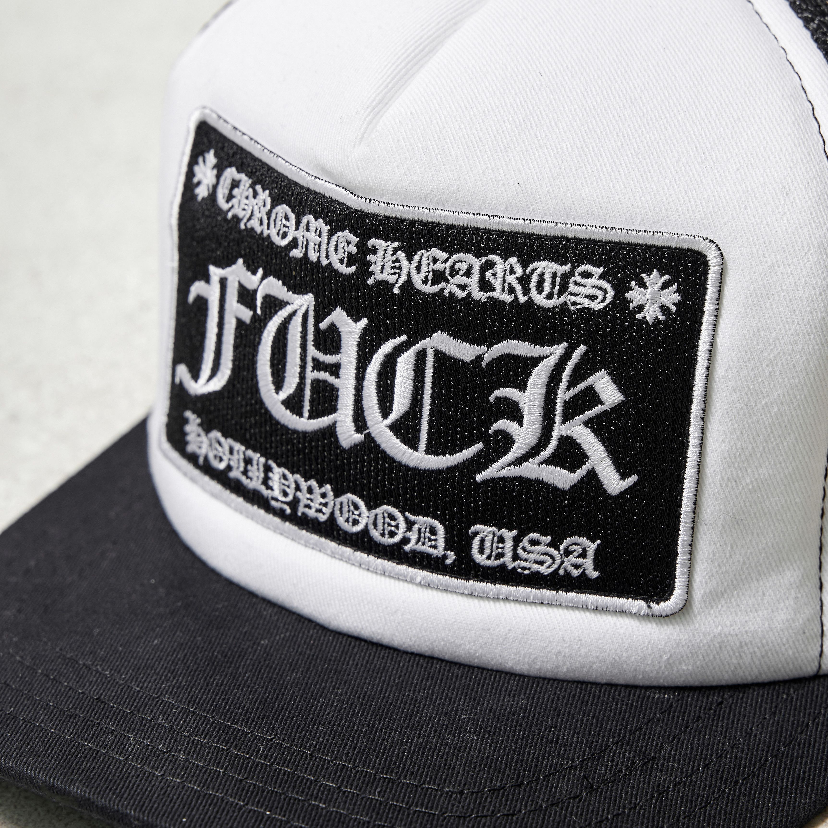 Chrome Hearts CHROME HEARTS Fuck Hollywood Trucket Hat WHITE Size ONE SIZE - 2 Thumbnail