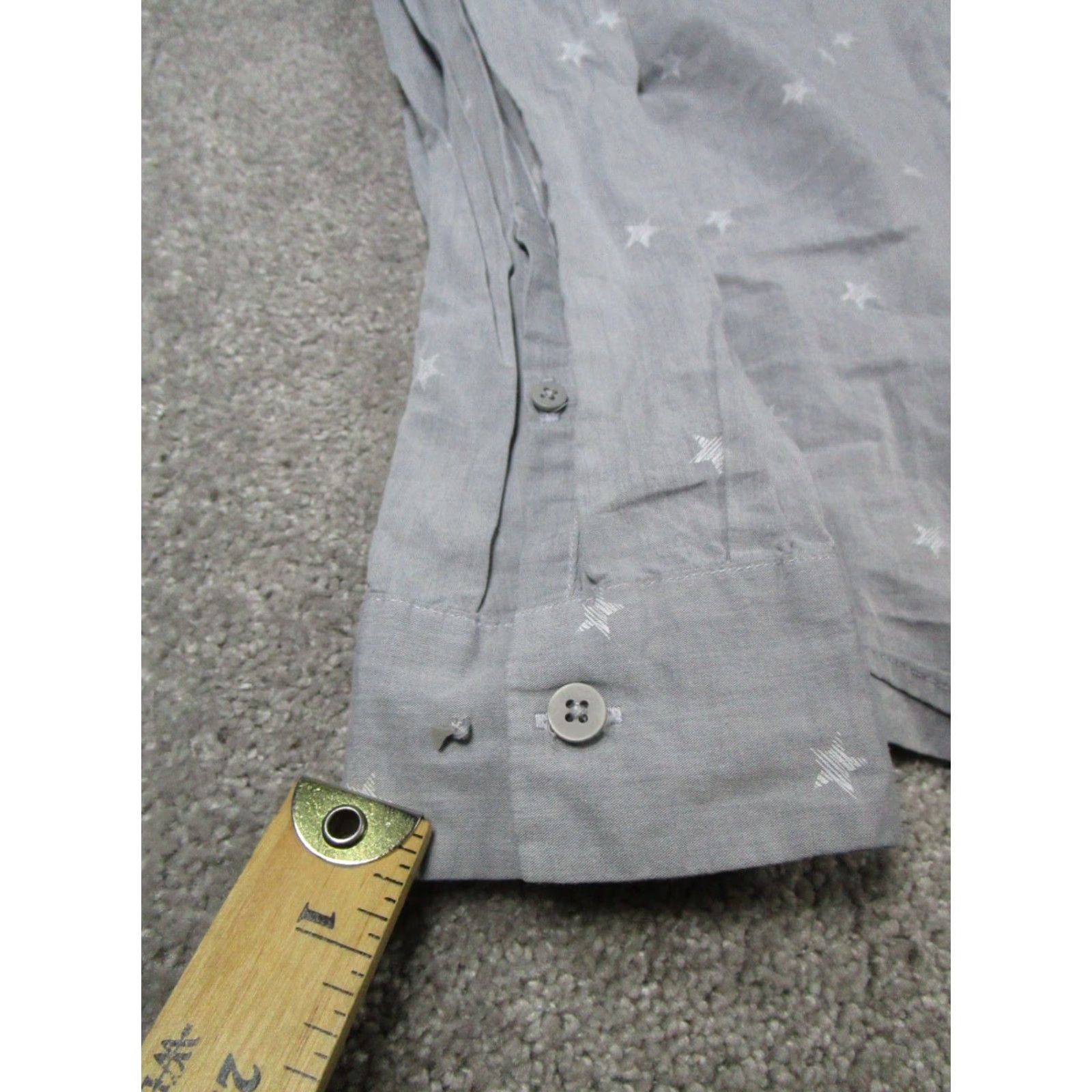 Frame A Frame Shirt Mens XL Gray White Cotton Button Up Polka Dot Long Sleeve Collared Button-Down 90s (if applicable) Mens Size US XL / EU 56 / 4 - 5 Thumbnail