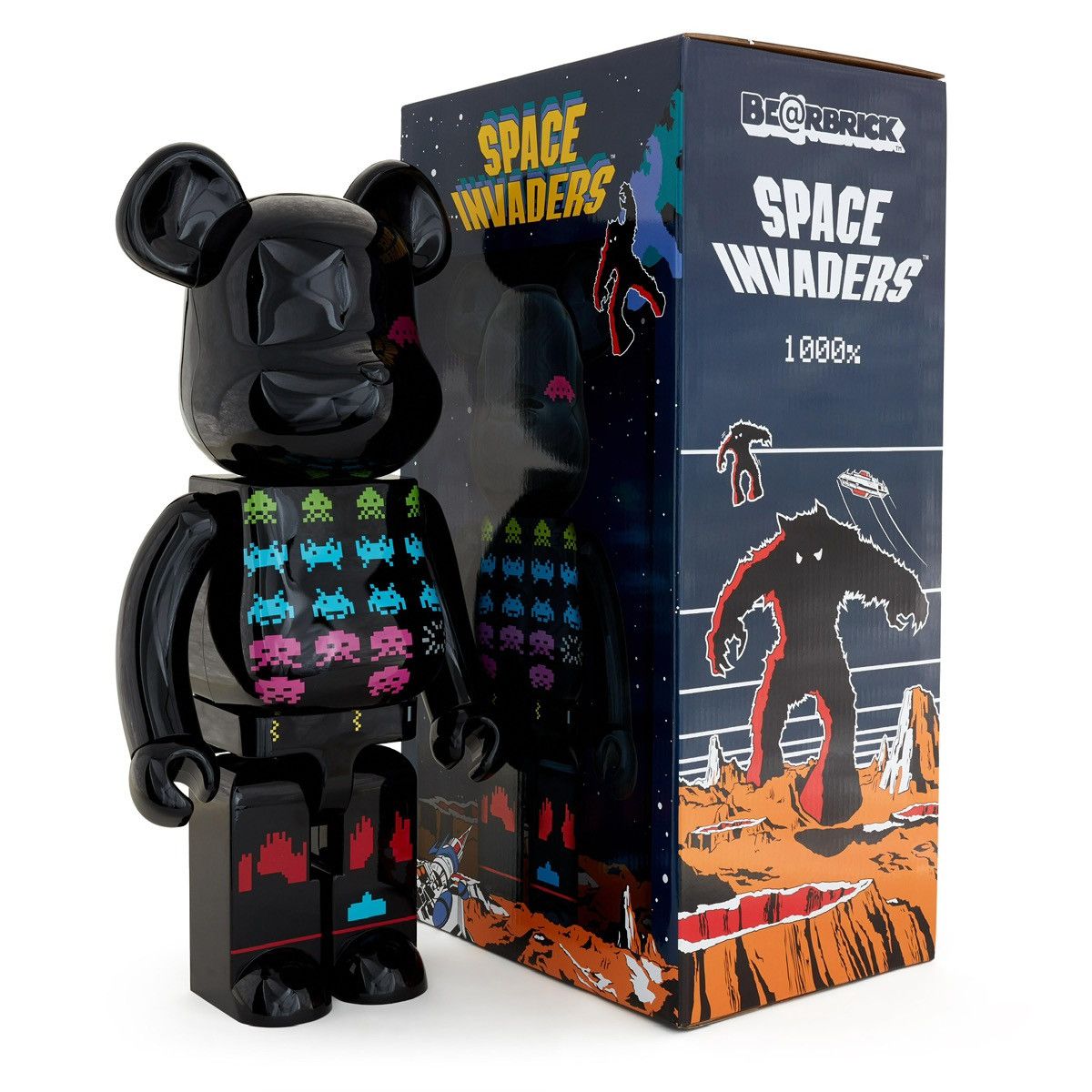 Medicom Toy Space Invaders Bearbrick %1000 Size ONE SIZE - 1 Thumbnail