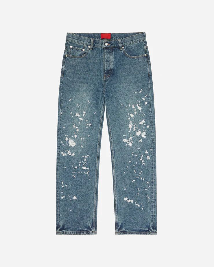 Fugazi Fugazi Chain Splatter Jeans Dark Washed XL Size US 36 / EU 52 - 1 Thumbnail
