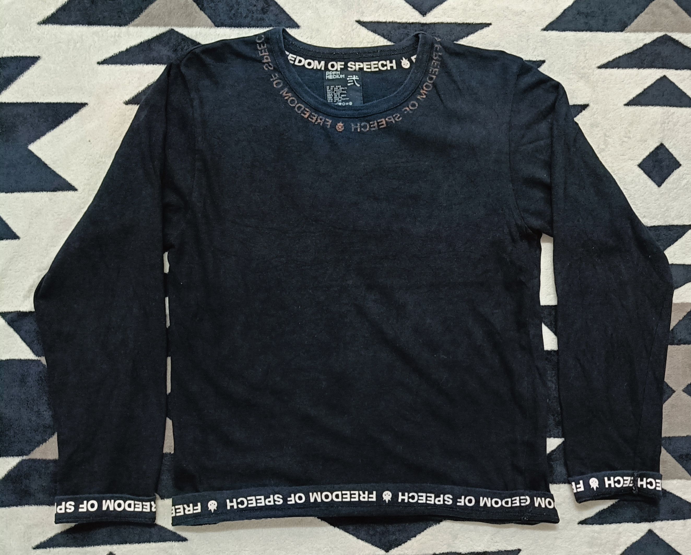 Japanese Brand 🔥🔥 Rare PPFM Freedom Of Speech Long Sleeve Tee Size US M / EU 48-50 / 2 - 2 Thumbnail