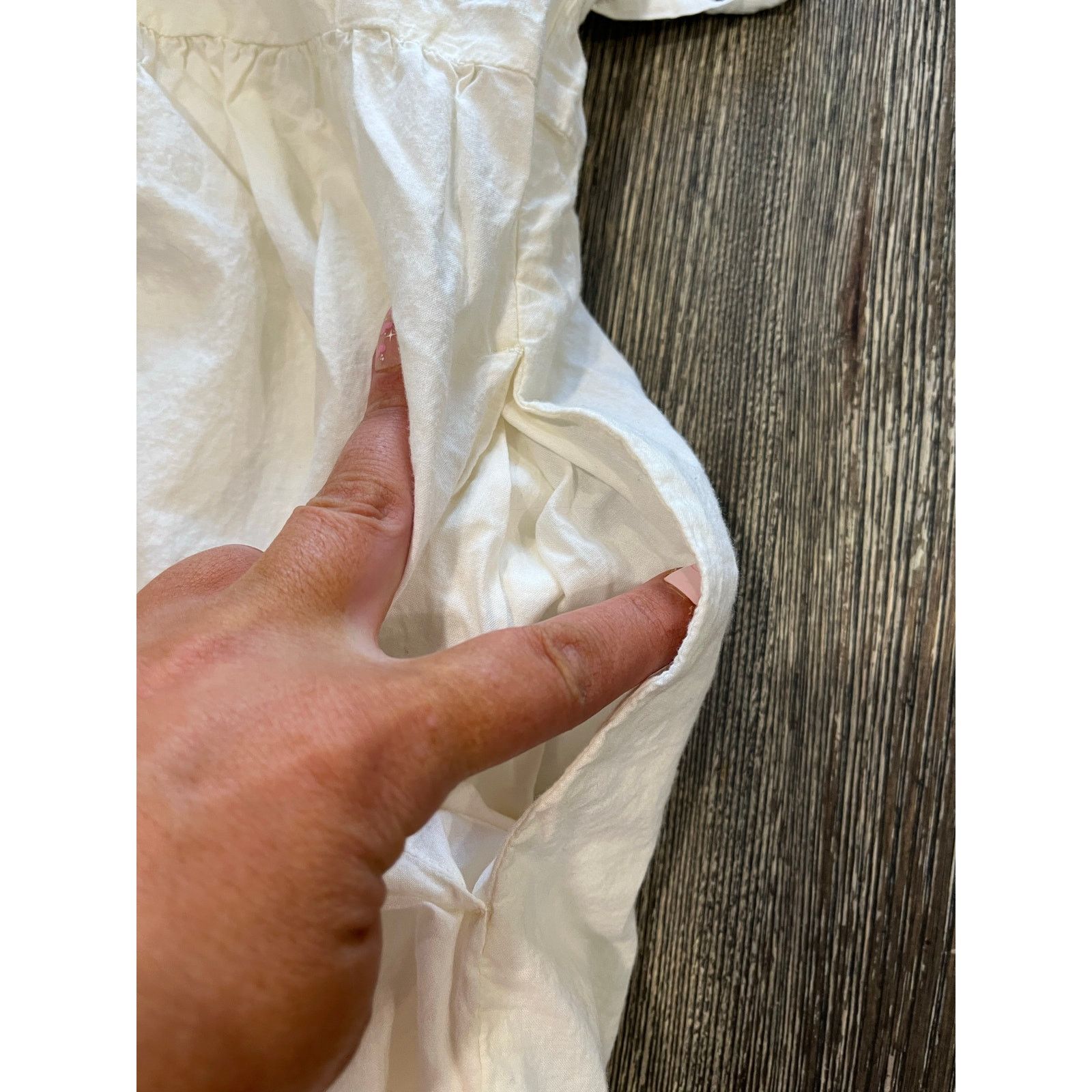 Old Navy Old Navy Mini Dress Short Sleeve Side Pockets White Size L Size L / US 10 / IT 46 - 2 Thumbnail