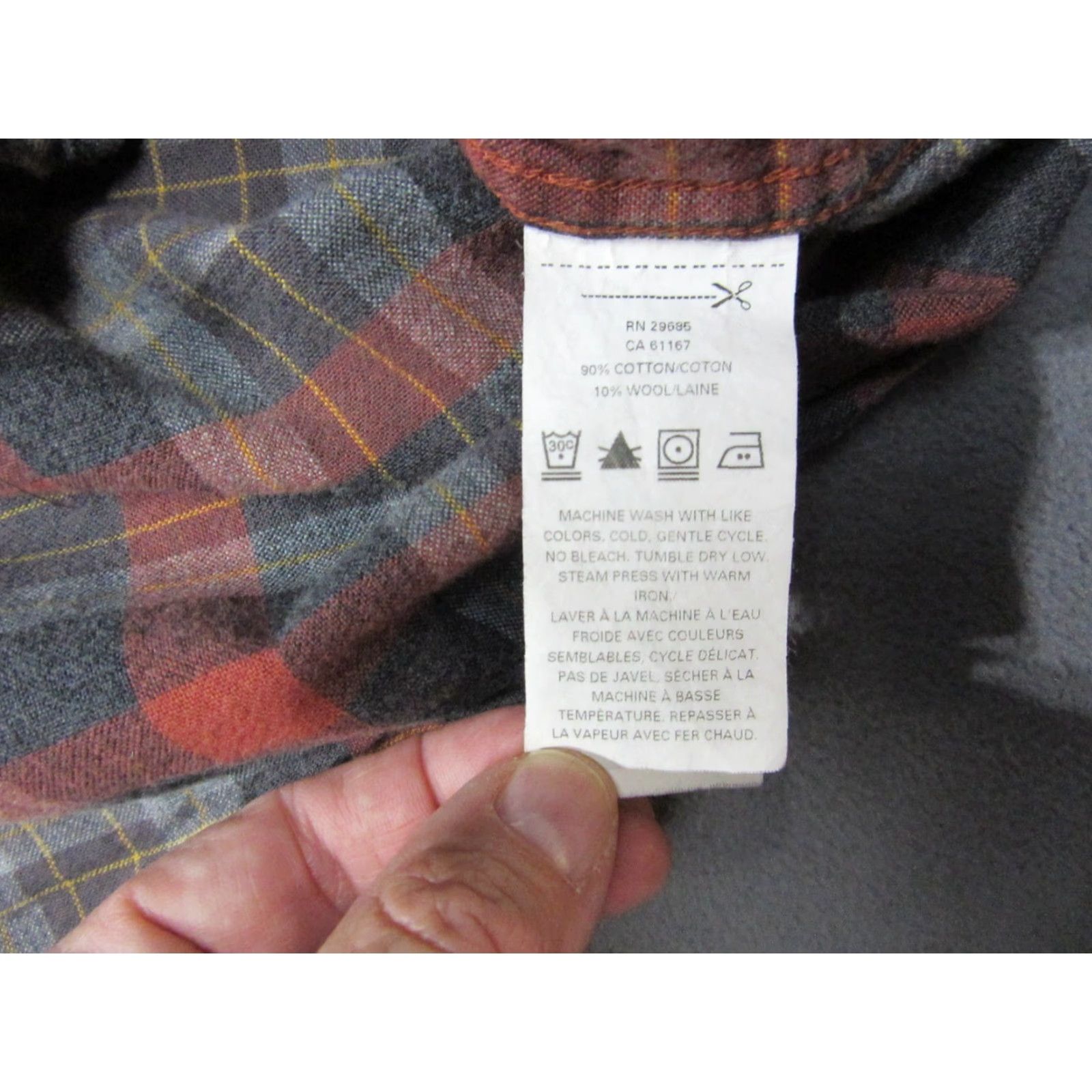 Pendleton Pendleton Shirt Mens Medium Red Gray Plaid Landry Wool Blend Button Down Size US M / EU 48-50 / 2 - 2 Thumbnail
