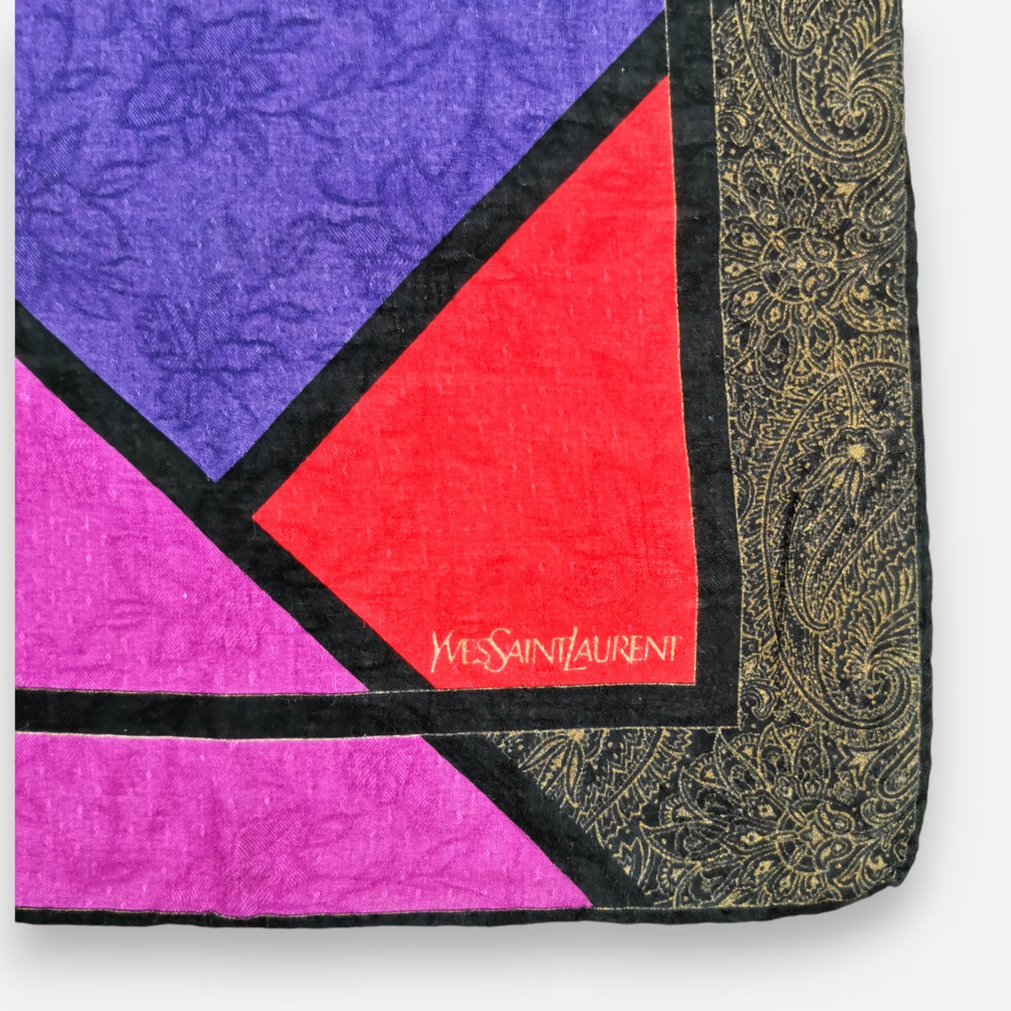 Japanese Brand Vintage Yves Saint Laurent Handkerchief Pocketsquare Bandana Size ONE SIZE - 4 Thumbnail