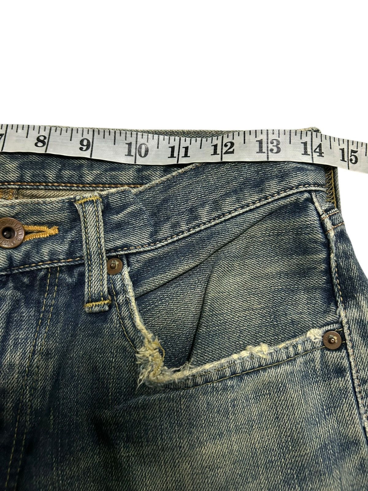 Japanese Brand × Kapital × Vintage Edwin Selvedge Distressed Rusty mud Wash Denim Size US 28 / EU 44 - 20 Thumbnail
