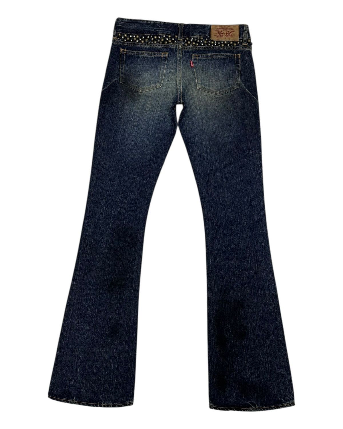 Japanese Brand × Maison Margiela Flare Jeans Maison Gilfy Metal Studded Punk Bootcut Denim Size 28" / US 6 / IT 42 - 8 Thumbnail