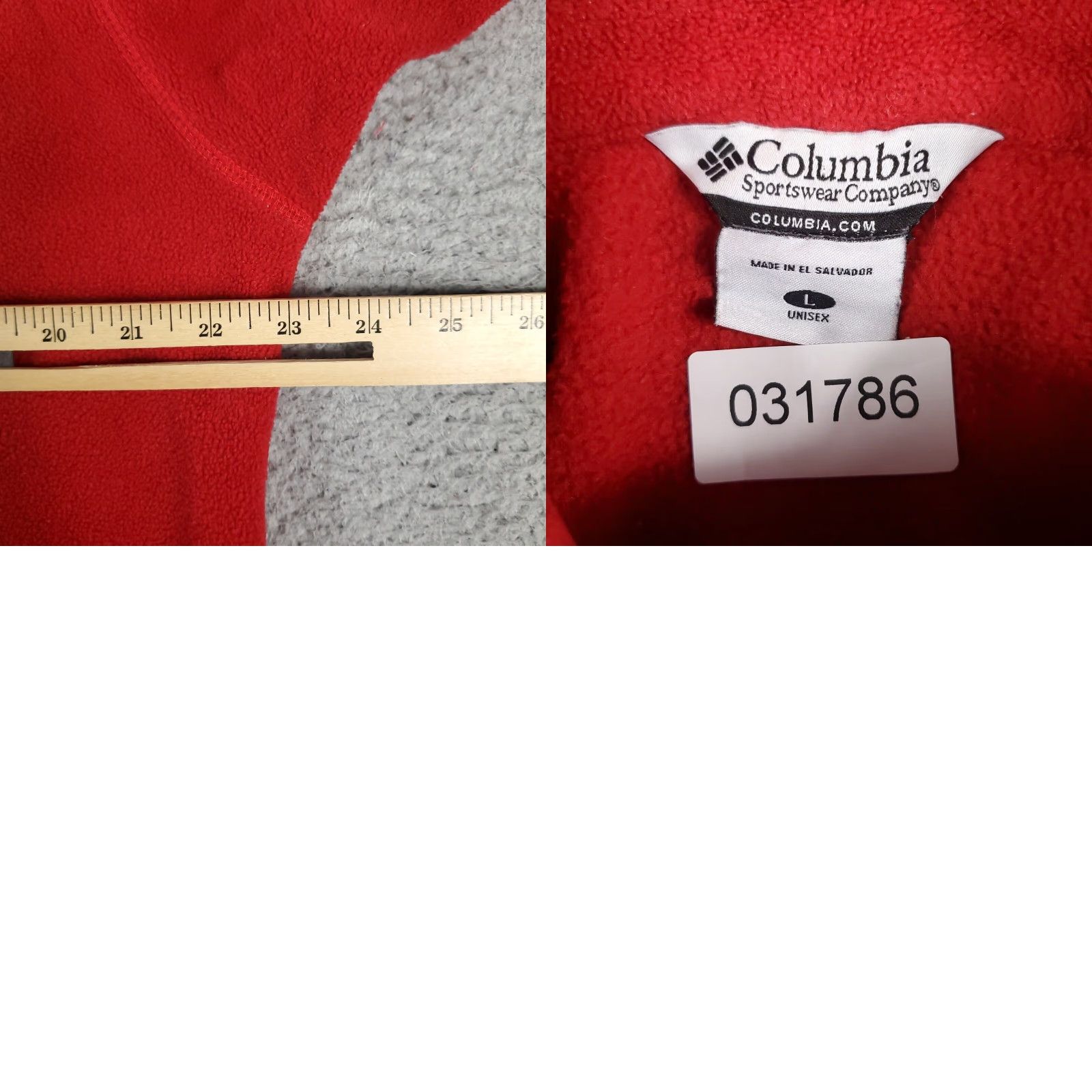 Vintage Columbia Mens Large Red Fleece 1/4 Zip Up Pullover Sweatshirt Sweater Size US L / EU 52-54 / 3 - 8 Thumbnail