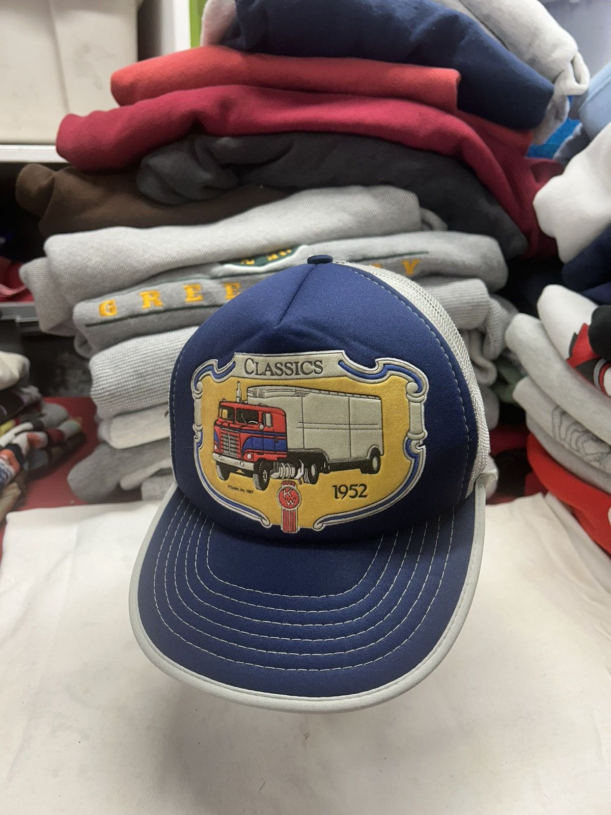 Vintage Crazy Vintage 80s Blue Skater Grunge Trucker Snapback Hat Size ONE SIZE - 1 Thumbnail