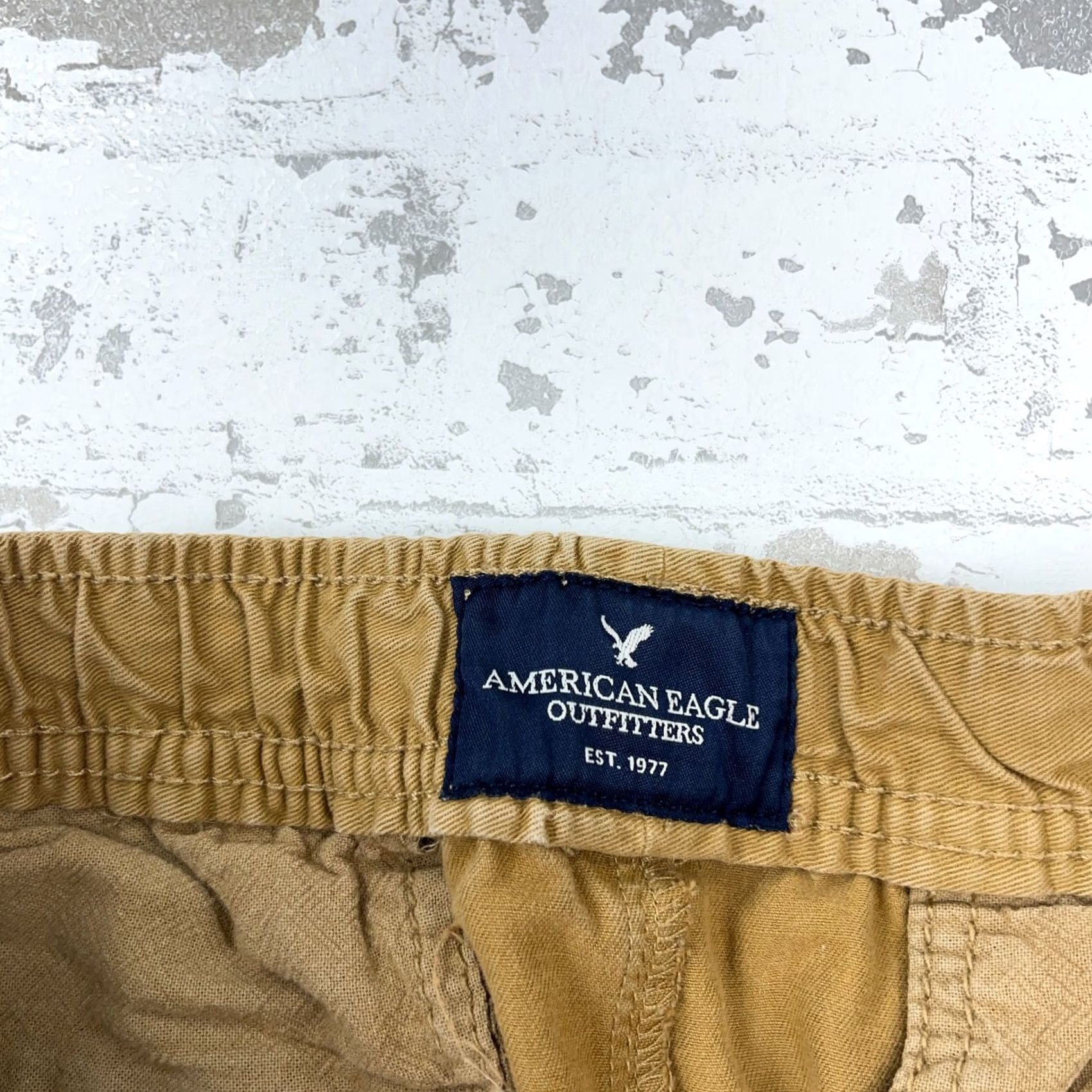 American Eagle Outfitters American Eagle Outfitters Pants Men Small Tan Brown Khaki Drawstring Joggers Tapered 27x27 Size US 29 - 6 Thumbnail