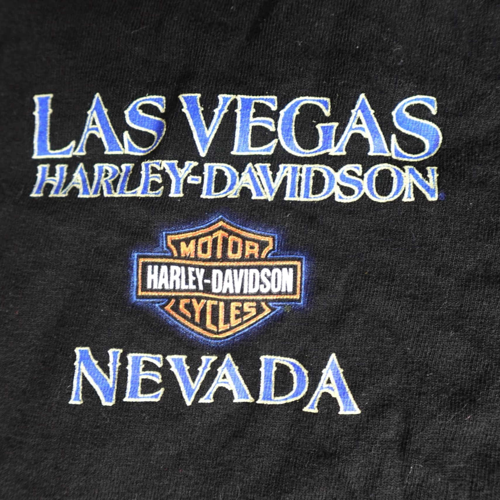 Harley Davidson VINTAGE Harley-Davidson Shirt Big & Tall 2X Black Double-Sided Crew Neck Short Sleeve Mens Motorcycle Biker Las Vegas Nevada Size US XXL / EU 58 / 5 - 4 Thumbnail
