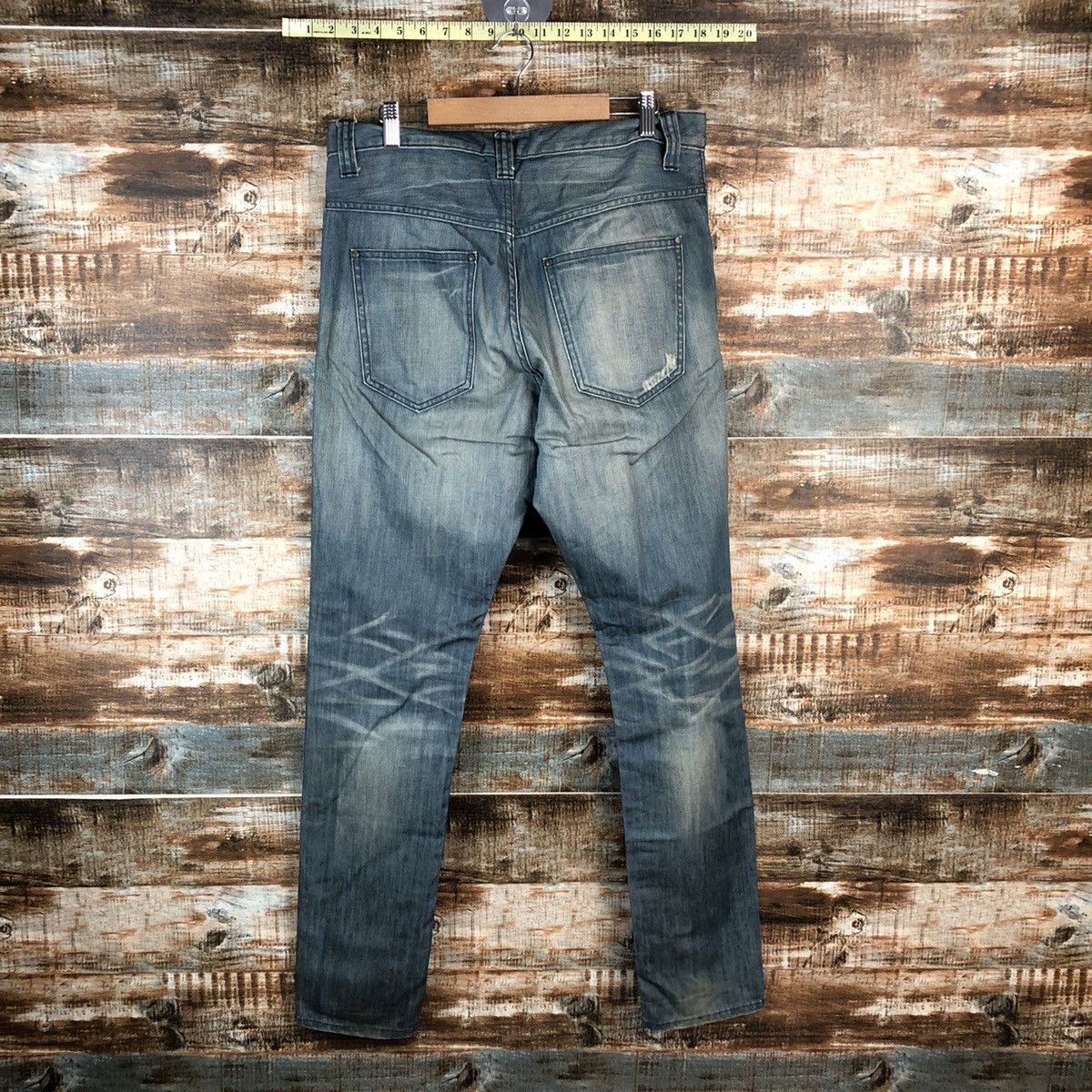 Uniqlo DL Uniqlo Jeans Dark Blue Distressed Denim Pants #C159 Size US 32 / EU 48 - 13 Thumbnail