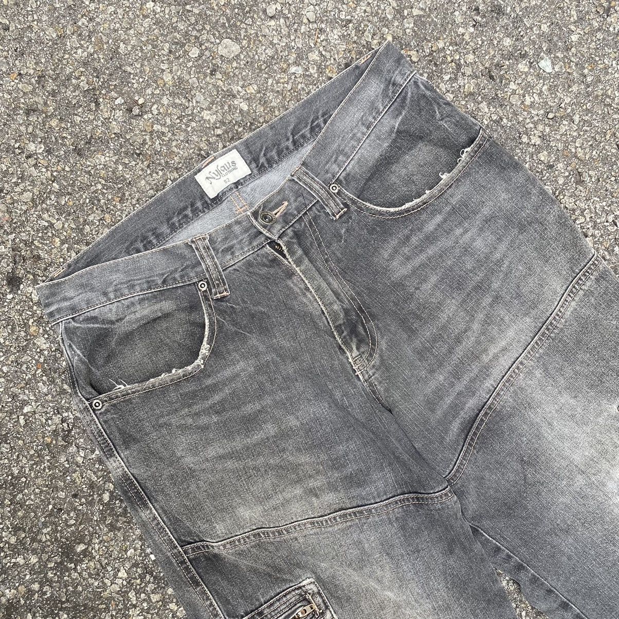 Japanese Brand Hiphop Y2k Nylaus Faded Baggy Cargo Pants Size US 32 / EU 48 - 4 Thumbnail