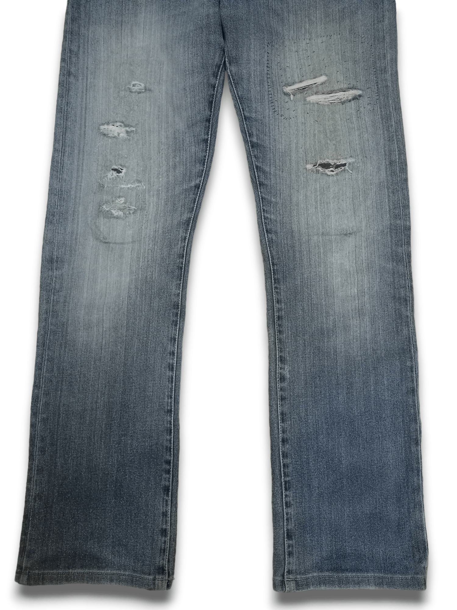 Japanese Brand Vintage Japanese Brand Blue Wash Distressed Loose Jeans Size US 33 - 7 Thumbnail