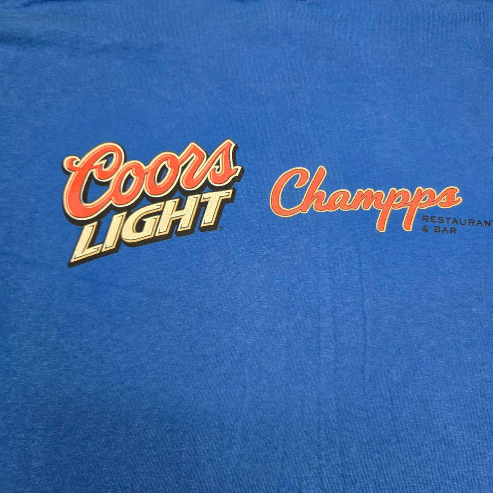 Fruit Of The Loom USAF Airforce Foorball XL Blue Coors Light Champs Bar Tee Size US XL / EU 56 / 4 - 8 Thumbnail