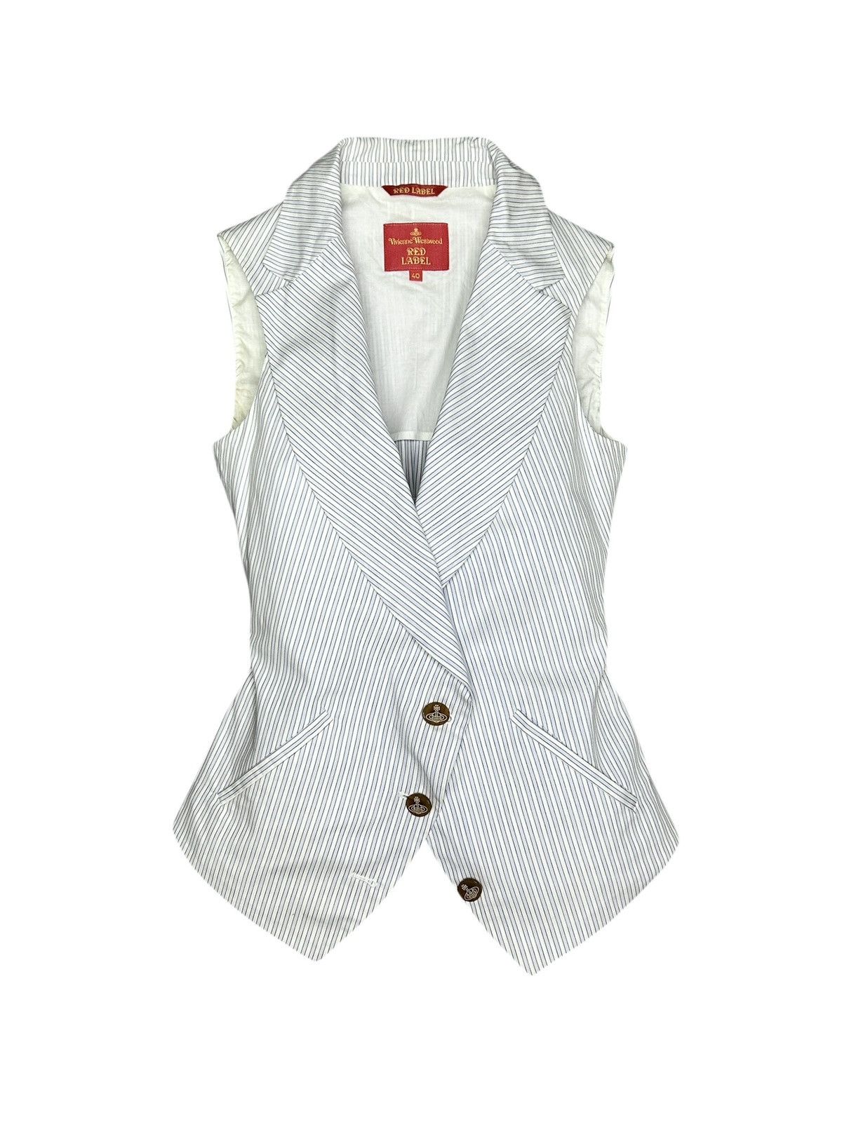 Vivienne Westwood S/S 09 Stripe Cotton Vest Size S / US 4 / IT 40 - 1 Thumbnail