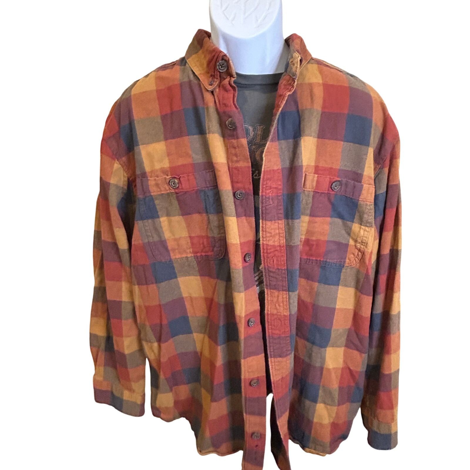 Duluth Trading Company Duluth Trading Co XL Autumn Plaid Rugged Flannel Shirt Size US XL / EU 56 / 4 - 1 Thumbnail