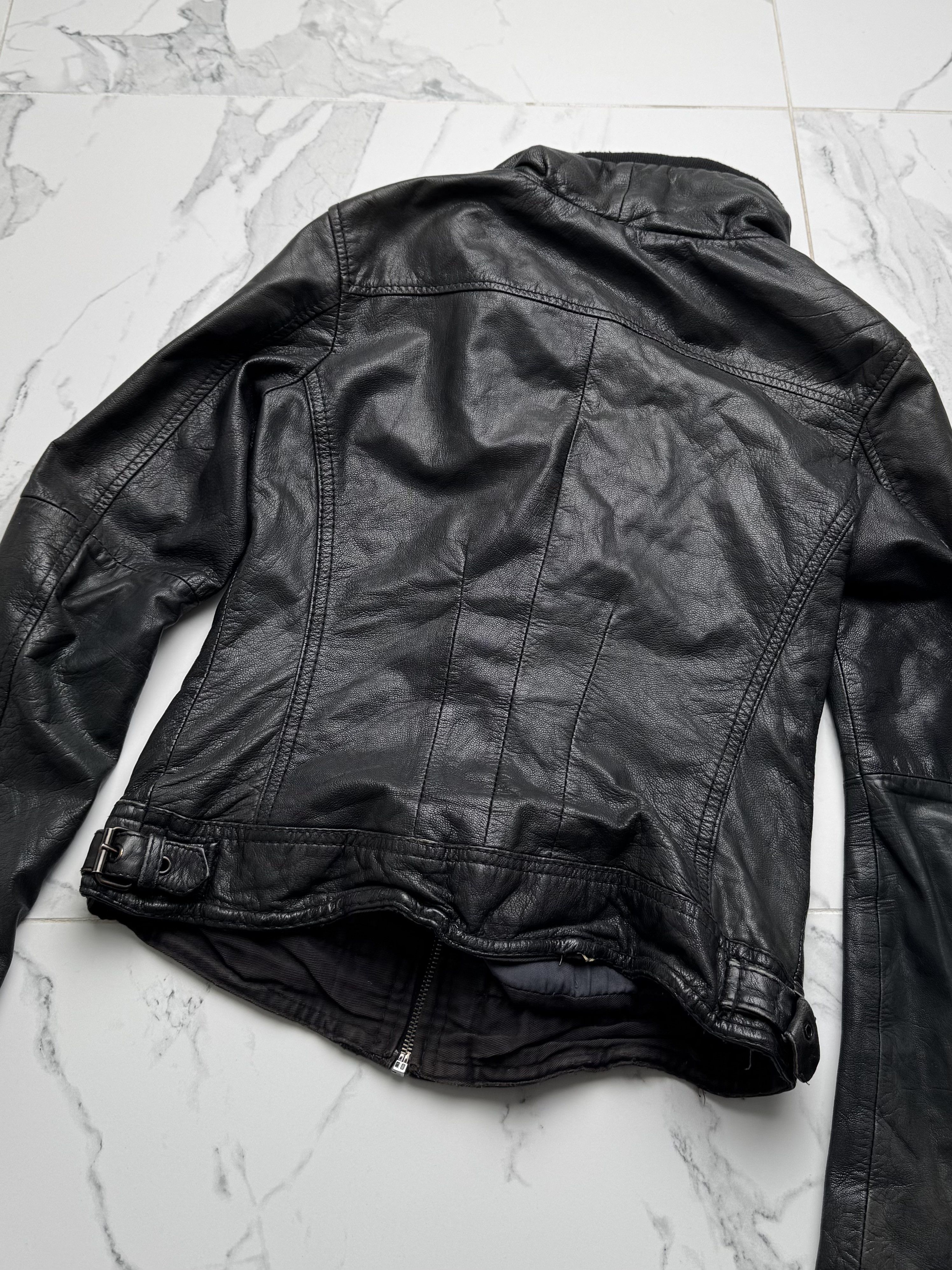 Vintage Vintage Women's Black Leather Jacket Zip Up Biker Style Size M / US 6-8 / IT 42-44 - 10 Thumbnail