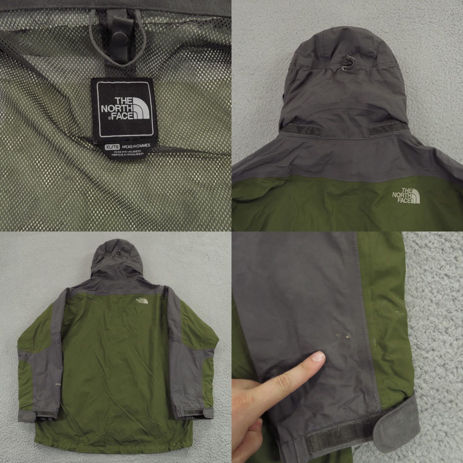 The North Face The North Face Jacket Mens XL Olive Green Hyvent Shell Vented Lightweight Taped FLAW Size US XL / EU 56 / 4 - 10 Thumbnail