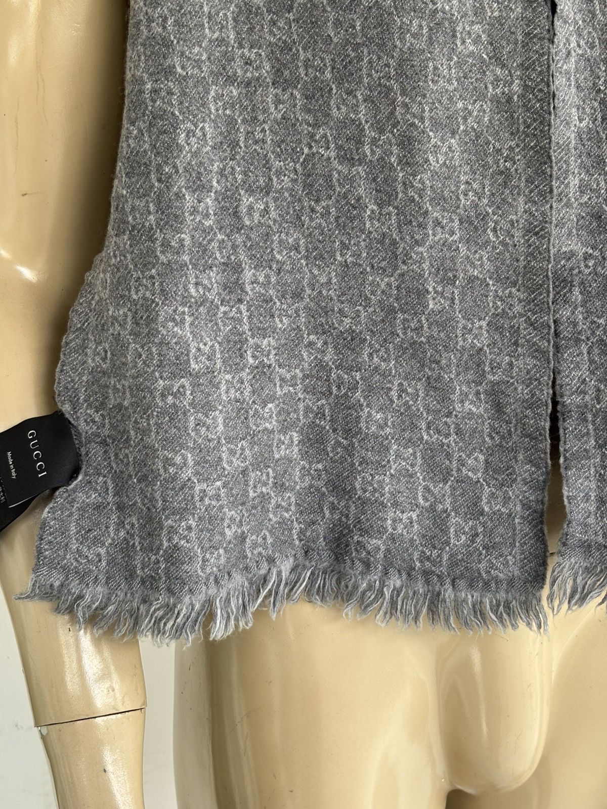 Gucci GG Monogram Wool Scarf Size ONE SIZE - 6 Thumbnail