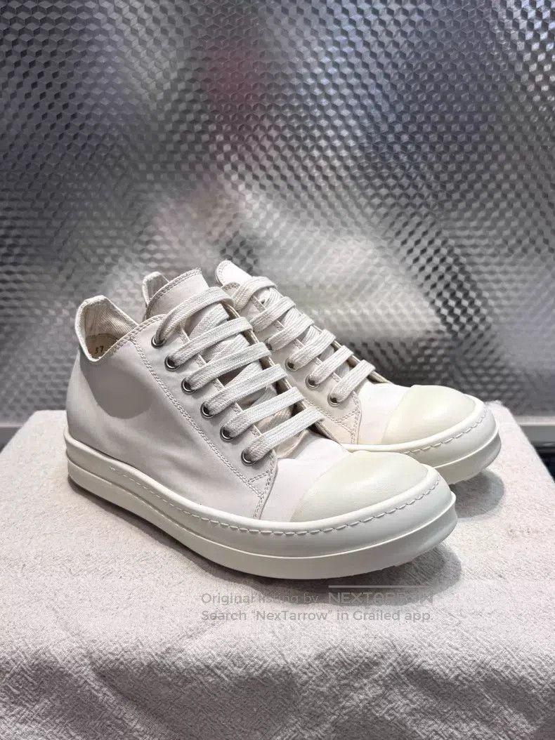 Rick Owens Rick Owens Double-threaded satin canvas pure white Grand C Size US 6.5 / IT 36.5 - 2 Thumbnail