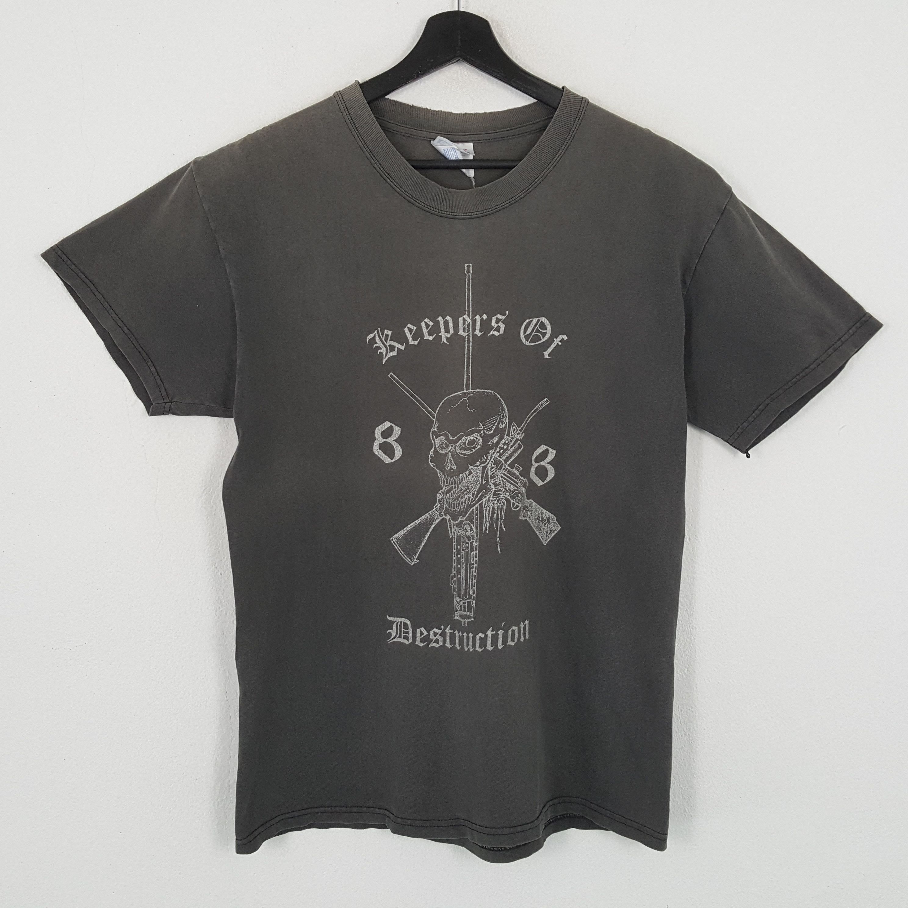 Vintage KEEPERS OF DESTRUCTION Distressed Tshirt Size US M / EU 48-50 / 2 - 1 Thumbnail