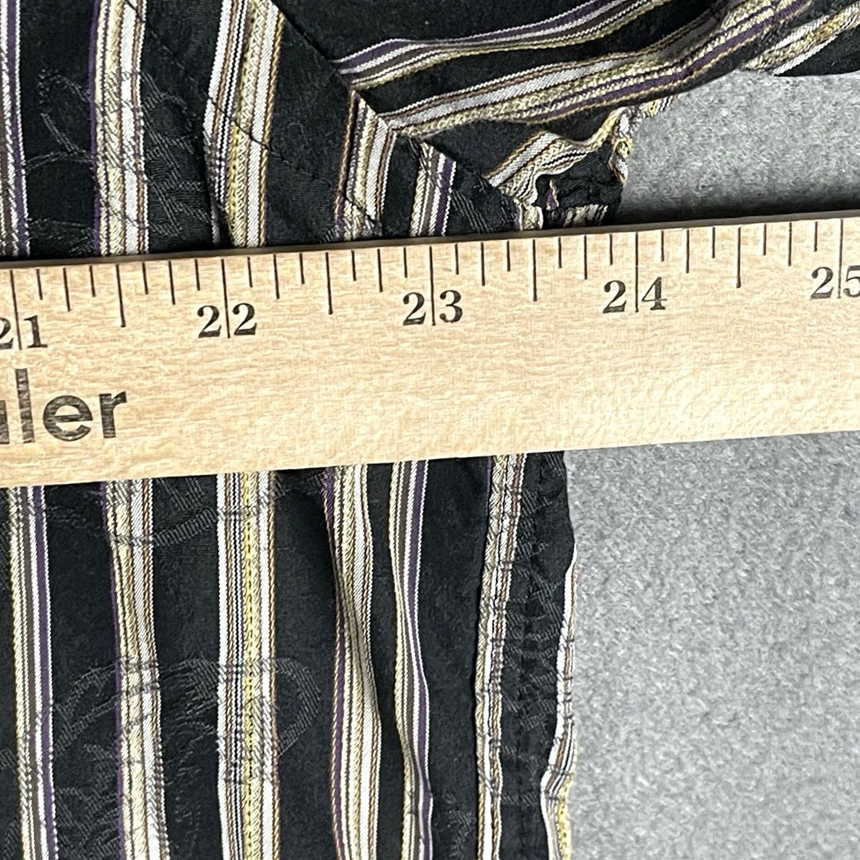 Tommy Bahama VINTAGE Tommy Bahama Shirt Large Black Striped AOP Button-Down Long Sleeve Casual Camp Size US L / EU 52-54 / 3 - 6 Thumbnail
