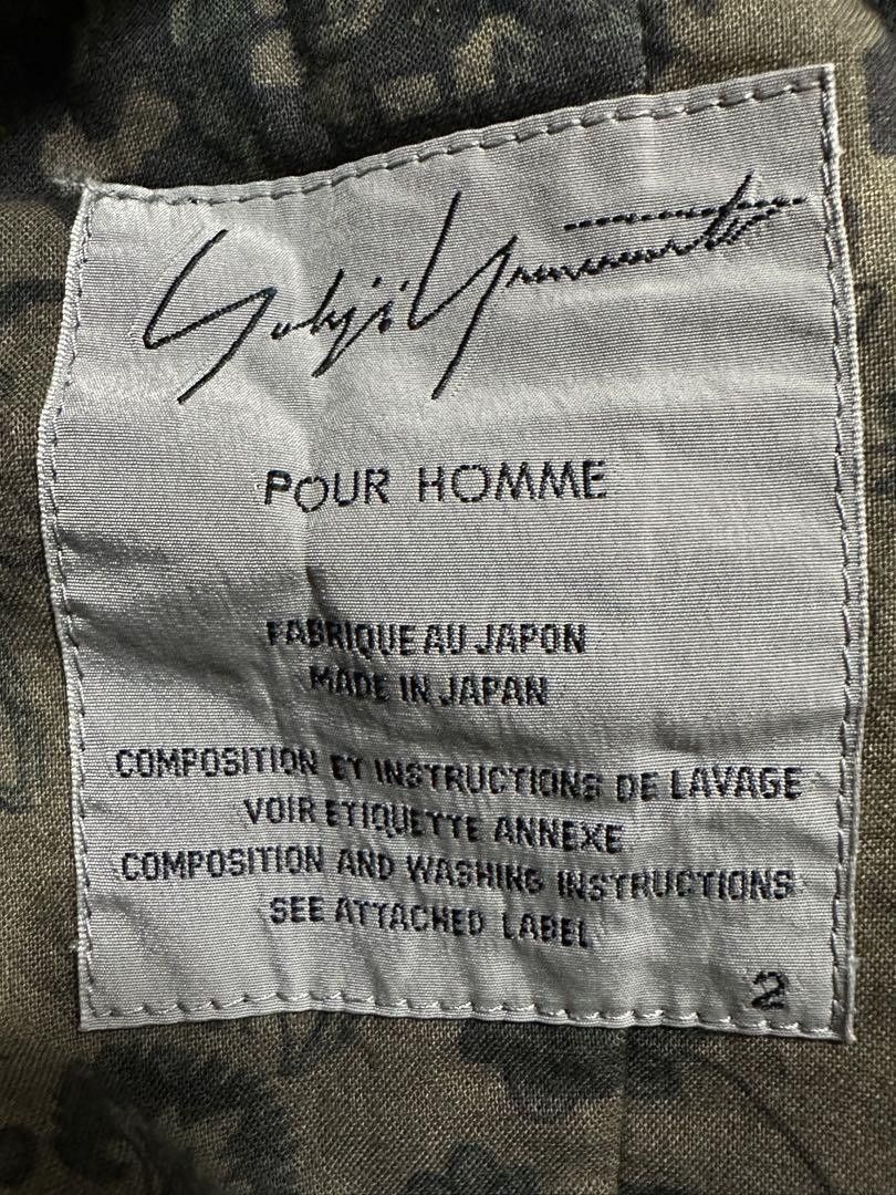 Yohji Yamamoto Pour Homme 15ss flowe pattern collarless jacket Size US M / EU 48-50 / 2 - 9 Thumbnail