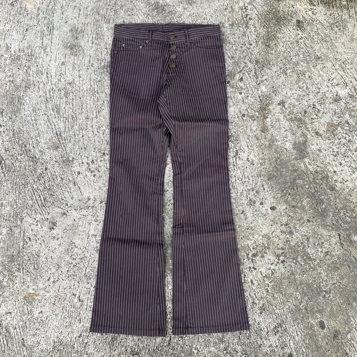 If Six Was Nine Tornado Mart flare striped Pants | Grailed 