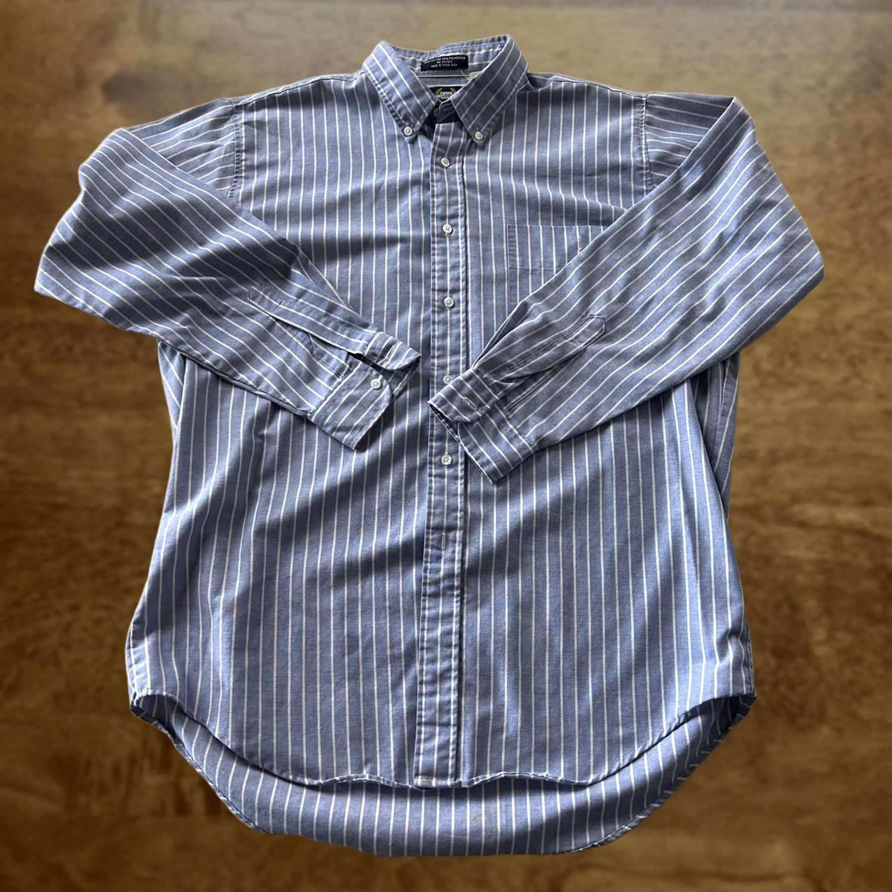 Lee VINTAGE Lee Shirt Mens L Blue Striped Long Sleeve Button-Up Workwear Casual Size US L / EU 52-54 / 3 - 1 Thumbnail