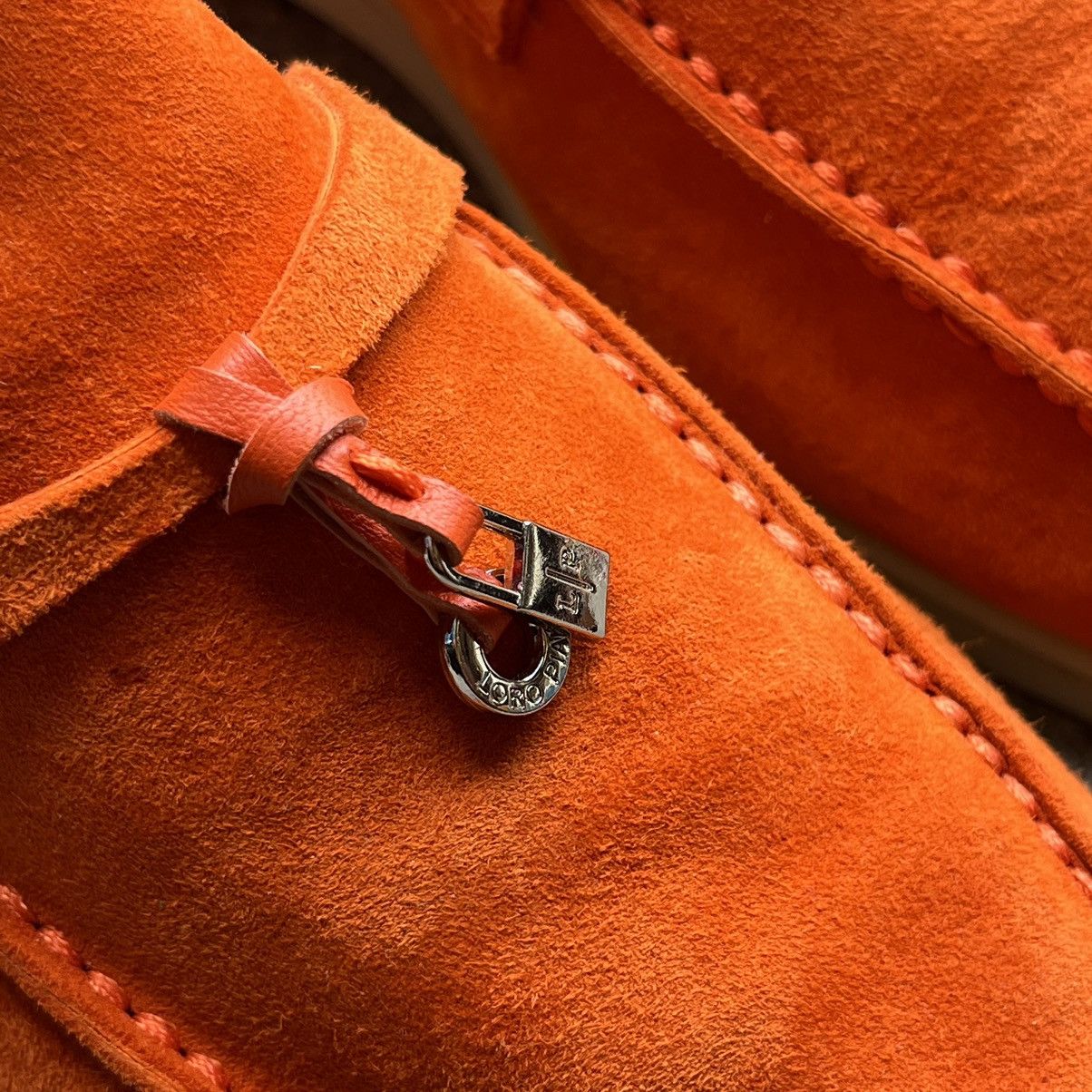 Loro Piana Loro Piana Summer Walk Orange Suede loafers Shoes Size US 10 / IT 40 - 3 Thumbnail