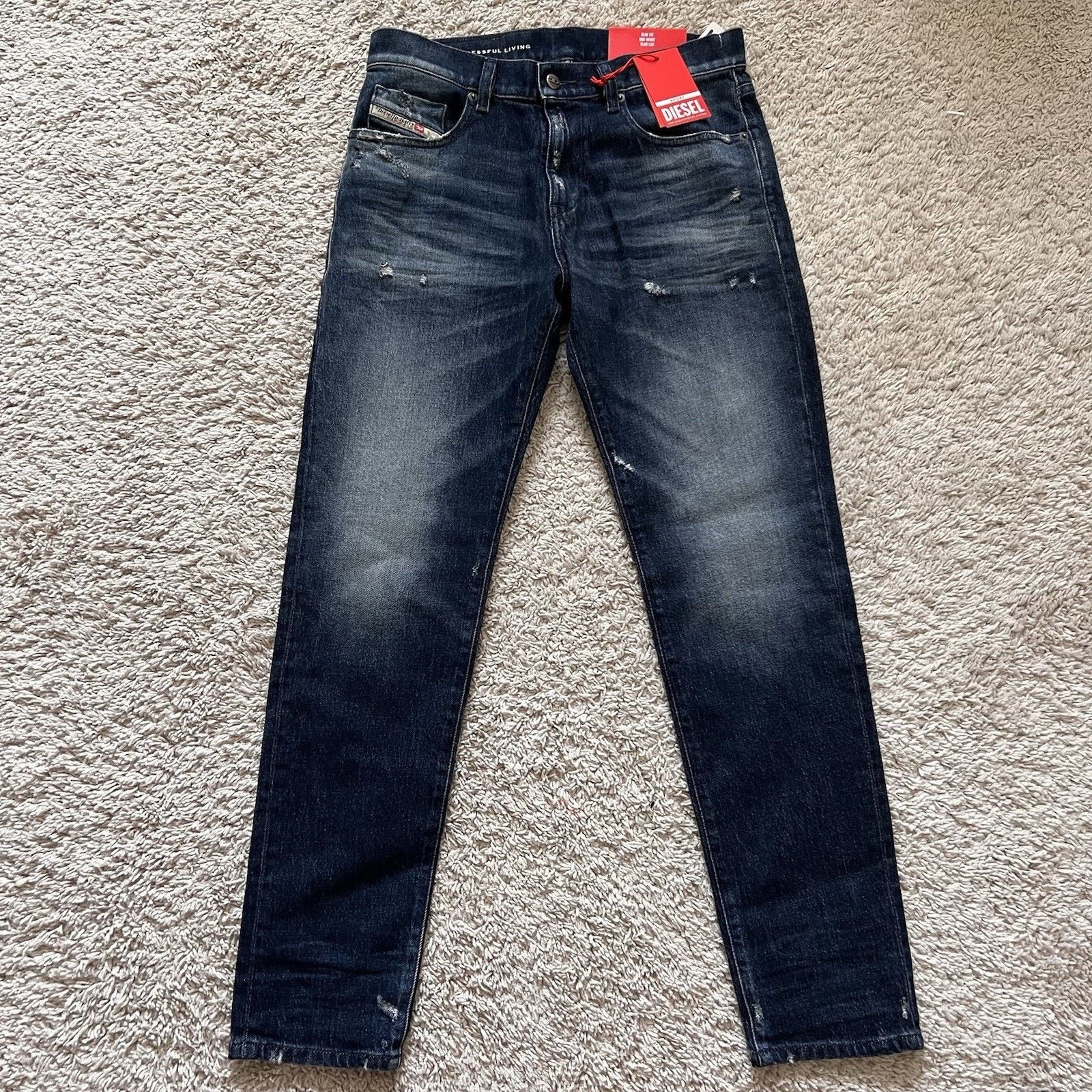 Diesel Diesel Mens Jeans 2019 D-Strukt Slim Leg Blue Size 30x30 Size US 30 / EU 46 - 1 Thumbnail