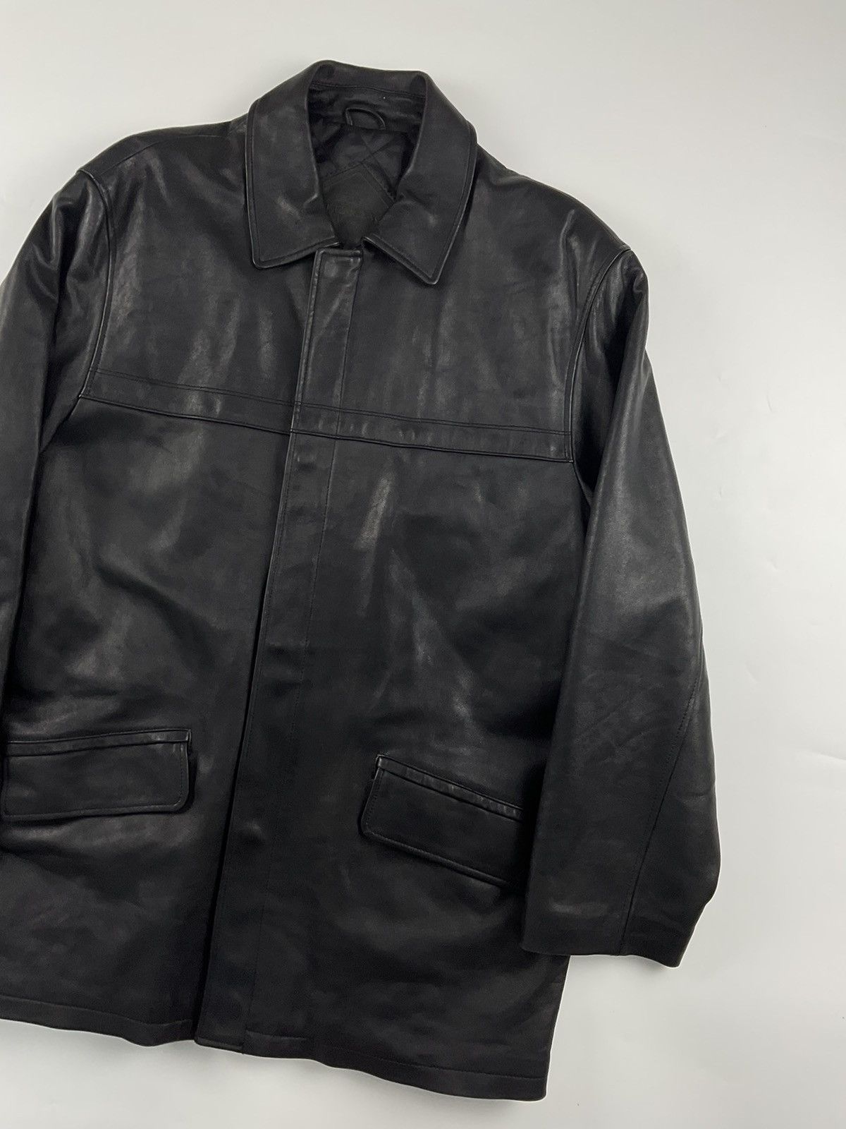 Balenciaga Vintage Balenciaga Leather Jacket Size US XL / EU 56 / 4 - 5 Thumbnail