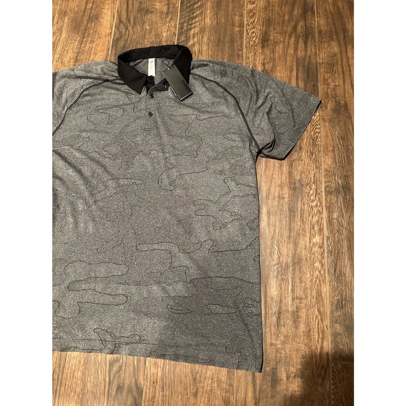 Vintage UNRL Camo Knit Golf Polo Shirt 2XL Black Mens Size US XXL / EU 58 / 5 - 2 Thumbnail