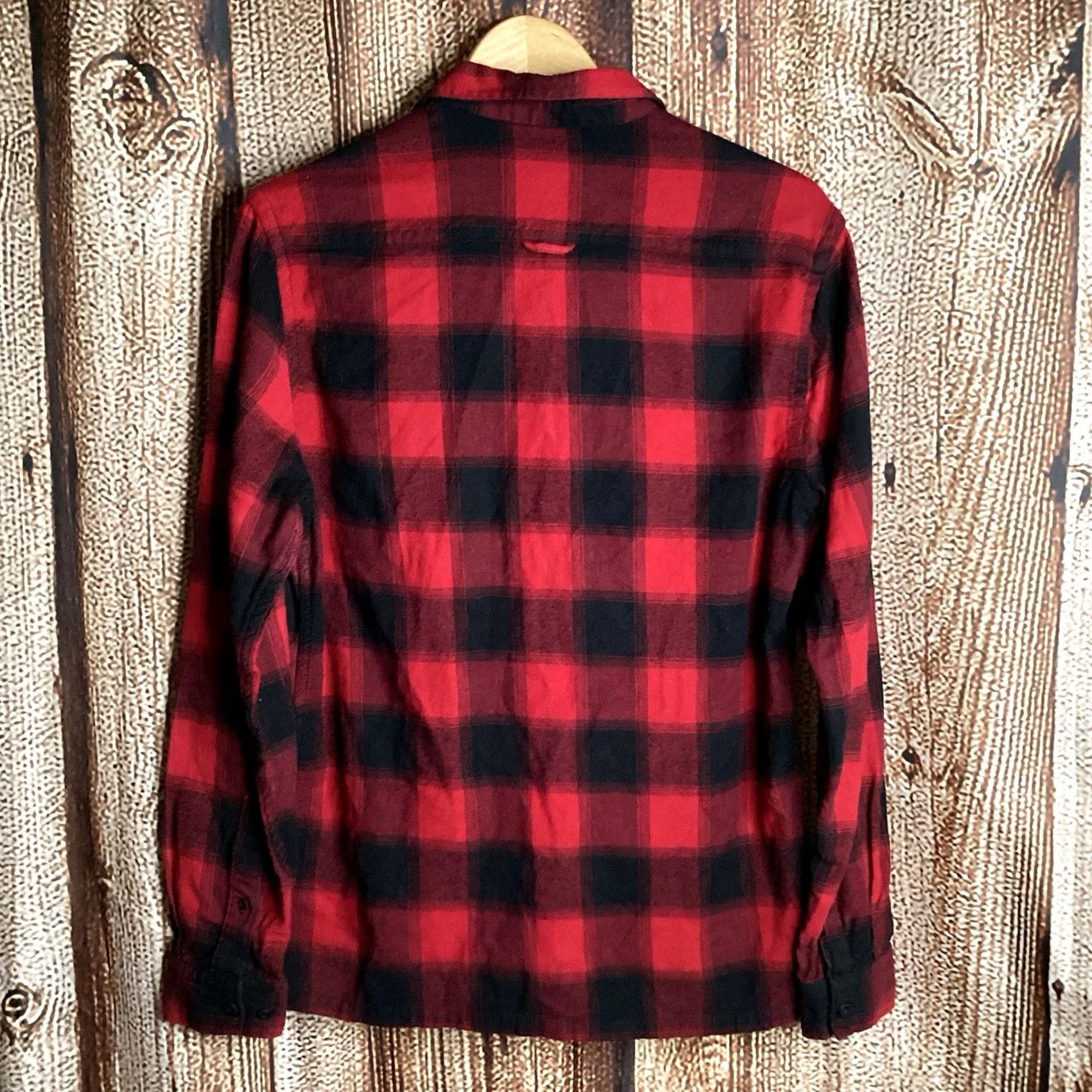 Urban Outfitters Urban Outfitters Button-Up Shirt S Regular Red Plaid Cotton Flannel Long Sleeve Size US S / EU 44-46 / 1 - 3 Thumbnail