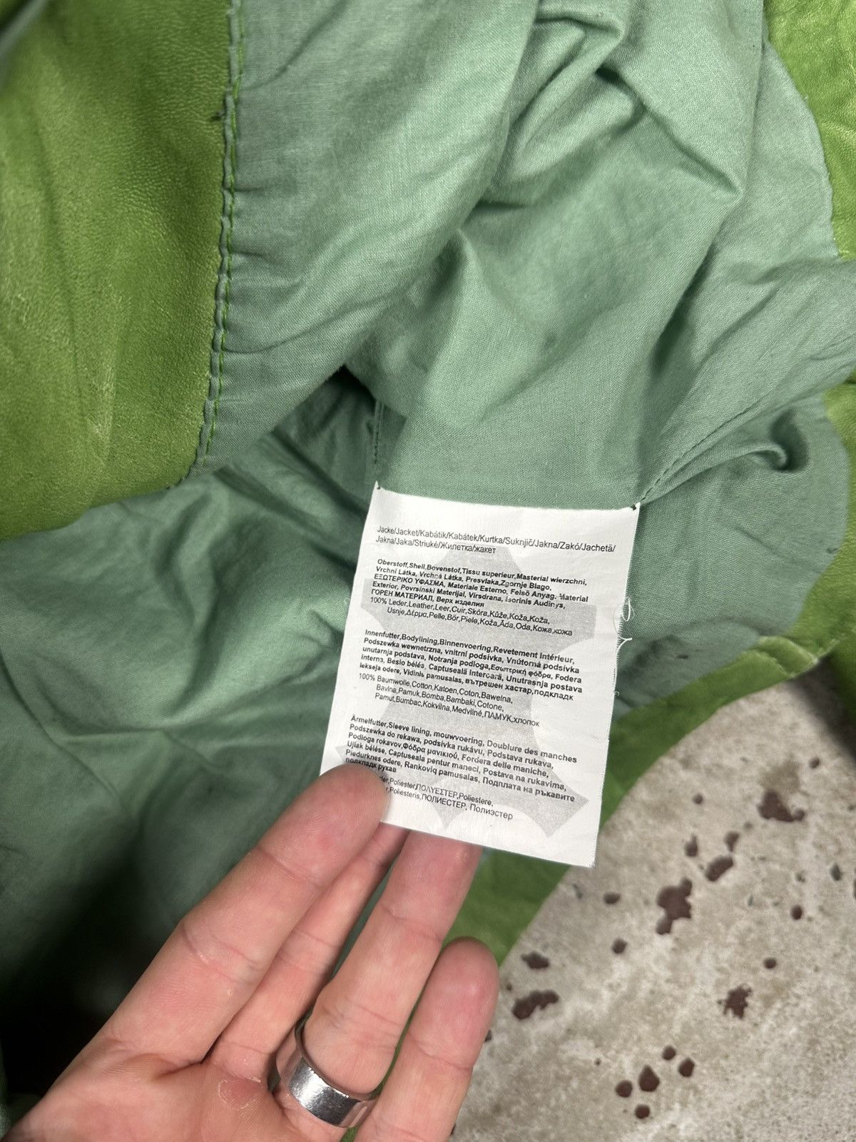 Genuine Leather × Vintage Vintage Y2K Green Leather Moto Biker Style Jacket Size US S / EU 44-46 / 1 - 9 Thumbnail