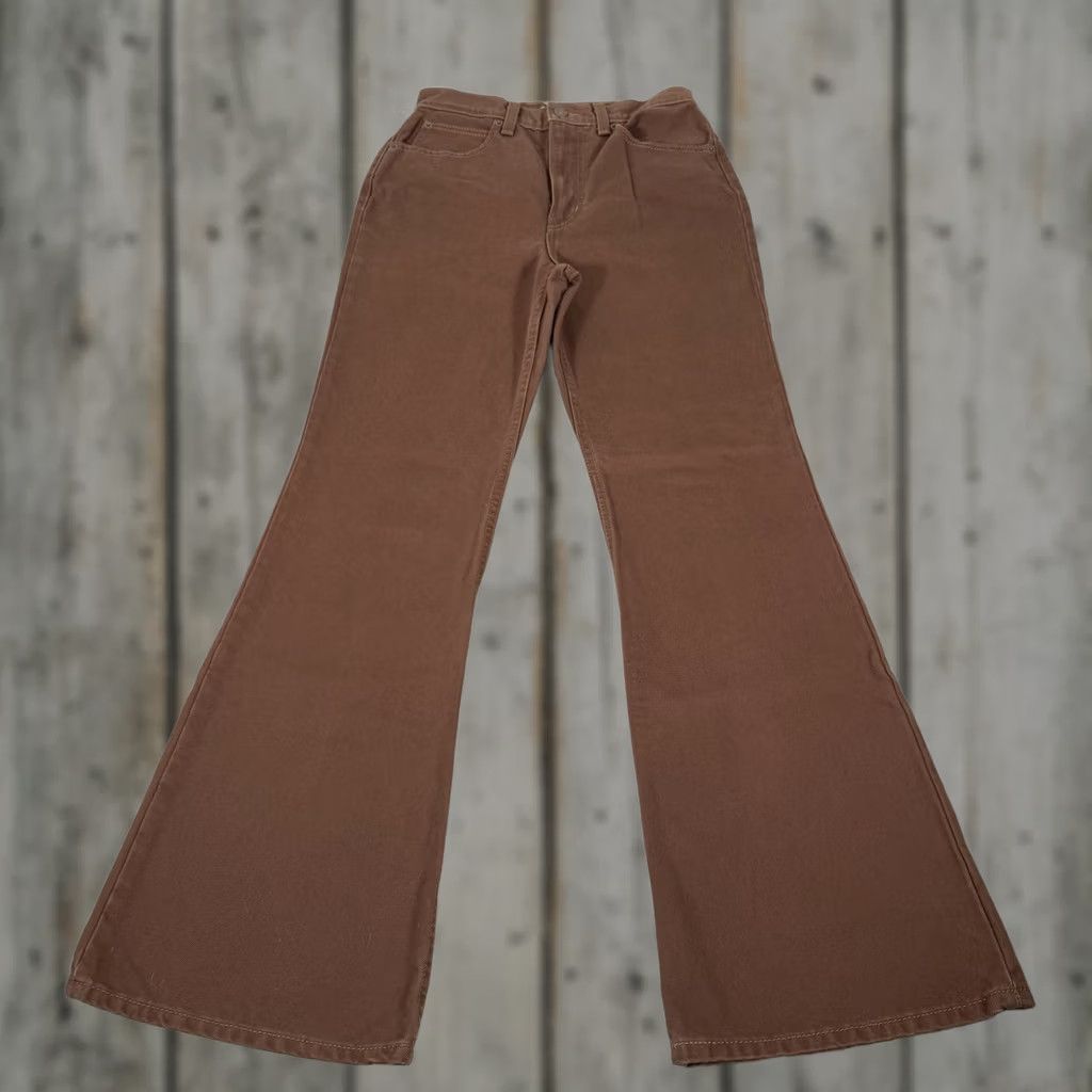 Levi's Levis Jeans Womens 27x32 Brown 70s High Flare Bell Bottom Denim Pants Western Jeans Size 27" / US 4 / IT 40 - 1 Thumbnail