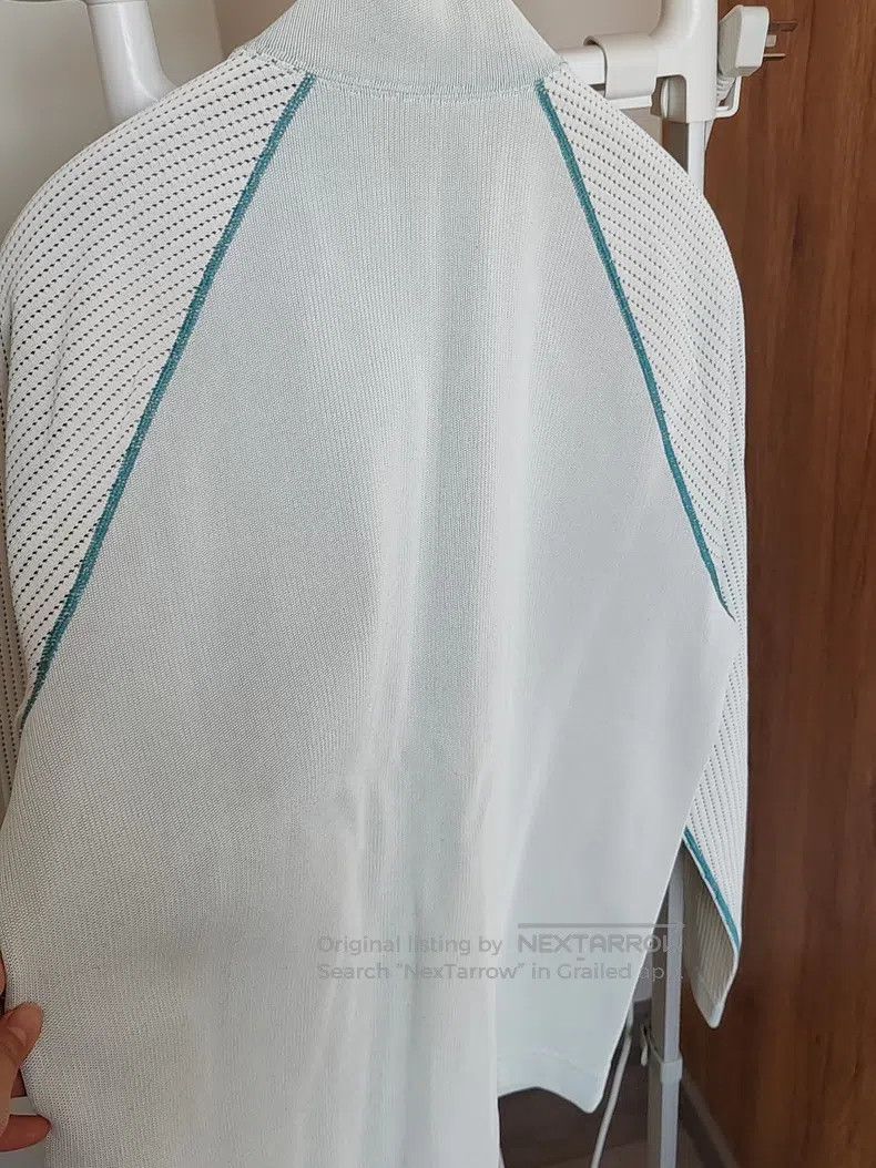 Hermes Hermes Light blue mesh knit with green trim color block ja Size US M / EU 48-50 / 2 - 6 Thumbnail