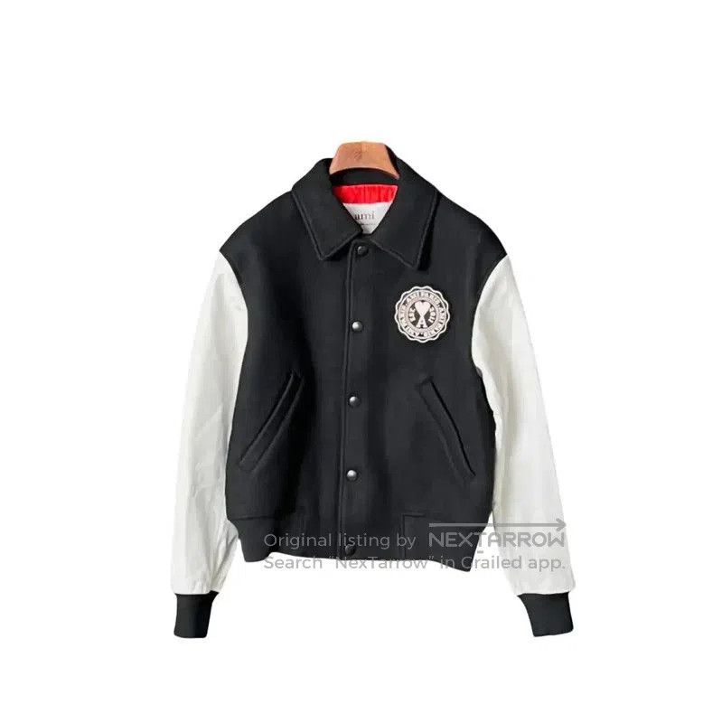 AMI AMI Color Block Wool Logo Jacket for Men . Size US S / EU 44-46 / 1 - 1 Thumbnail