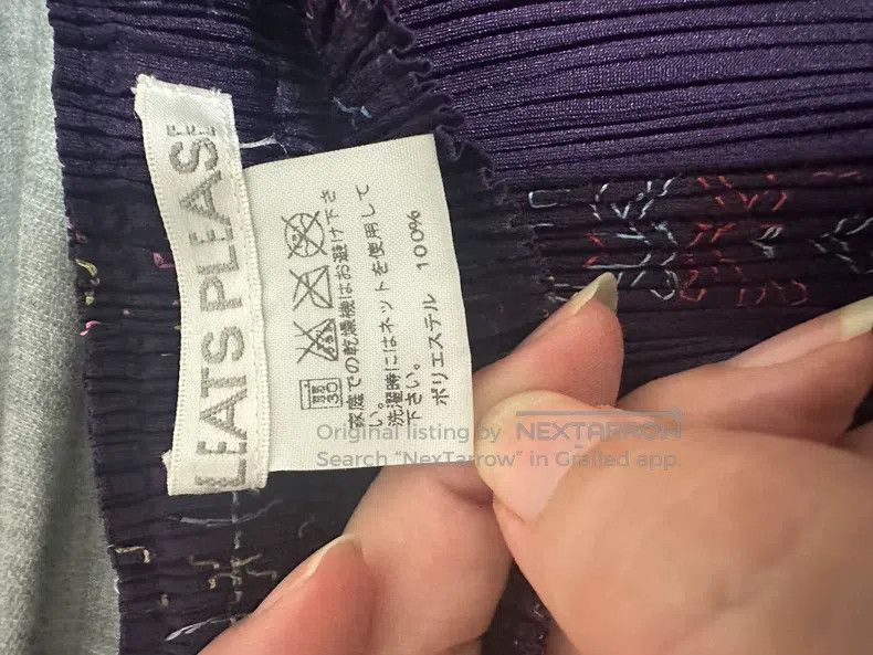 Issey Miyake Issey Miyake size:5 Elegant Purple Midi Skirt Size 22" - 4 Thumbnail
