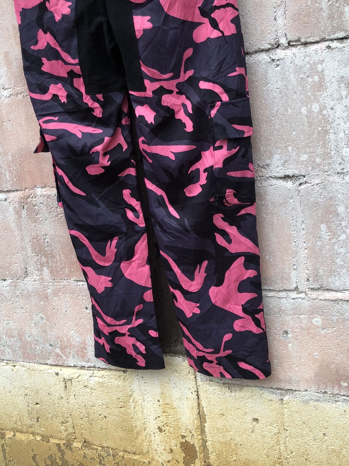 Japanese Brand Drawstring Work Pants Cargo Camouflage Pink Digi Size US 29 - 9 Thumbnail