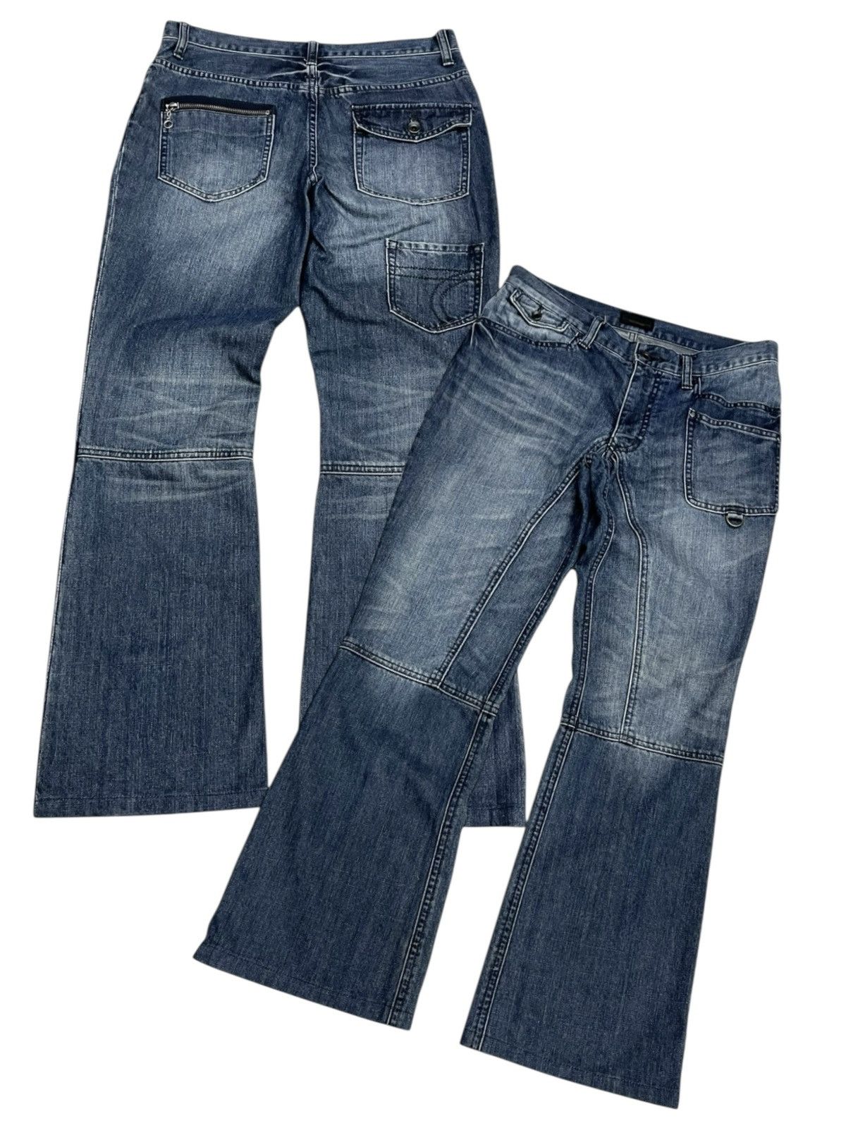 Tete Homme 🔥Archive Tête Homme Distressed Bootcut Flare Japanese Denim Size US 30 / EU 46 - 1 Thumbnail