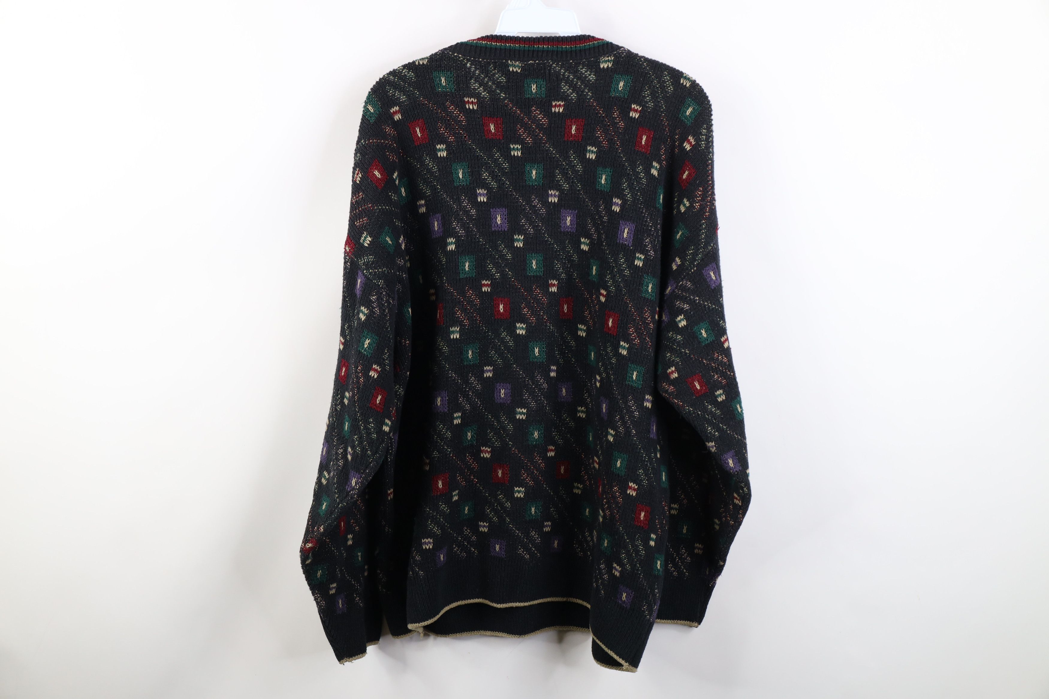 Vintage Vintage 90s Coogi Style Checkered Knit Sweater Cotton USA Size US L / EU 52-54 / 3 - 7 Thumbnail